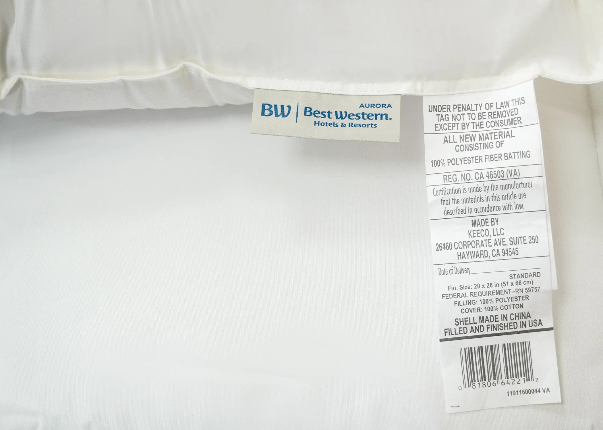 Best Western® Aurora Pillow | Medium Polyester Pillow - Image 10