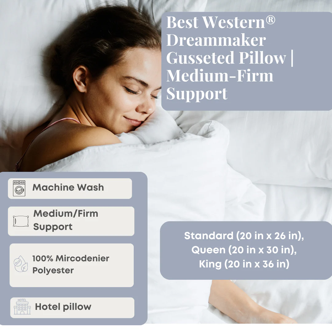 Best Western® Dreammaker Gusseted Pillow | Medium-Firm Support - Image 9
