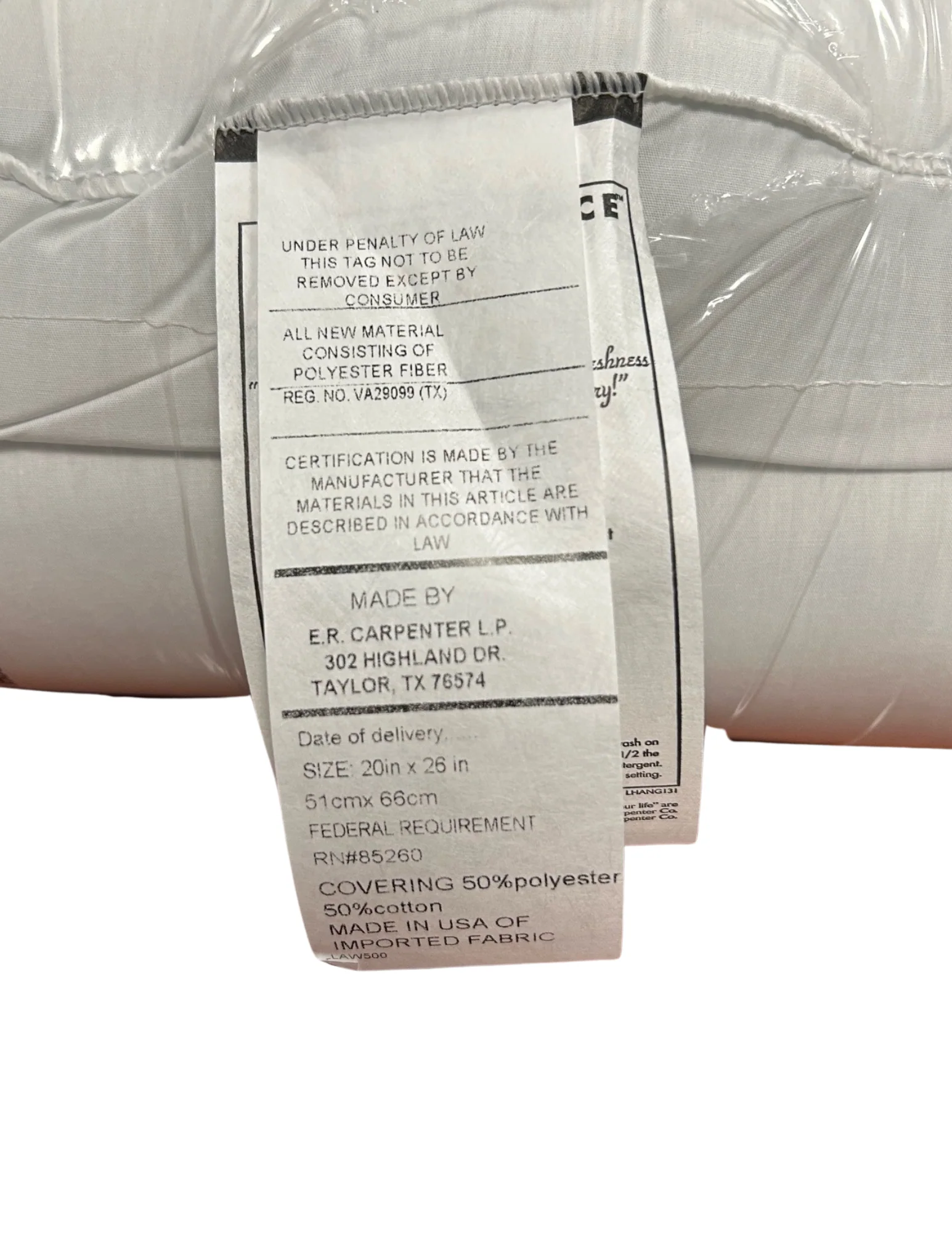 Perfect Choice™ Gold Pillow by Carpenter Co. | Made in USA - Image 3