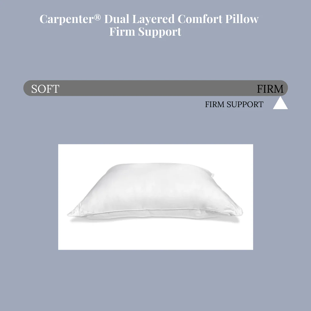 Carpenter Co. Dual Layered Comfort Pillow | Medium Support - Image 8
