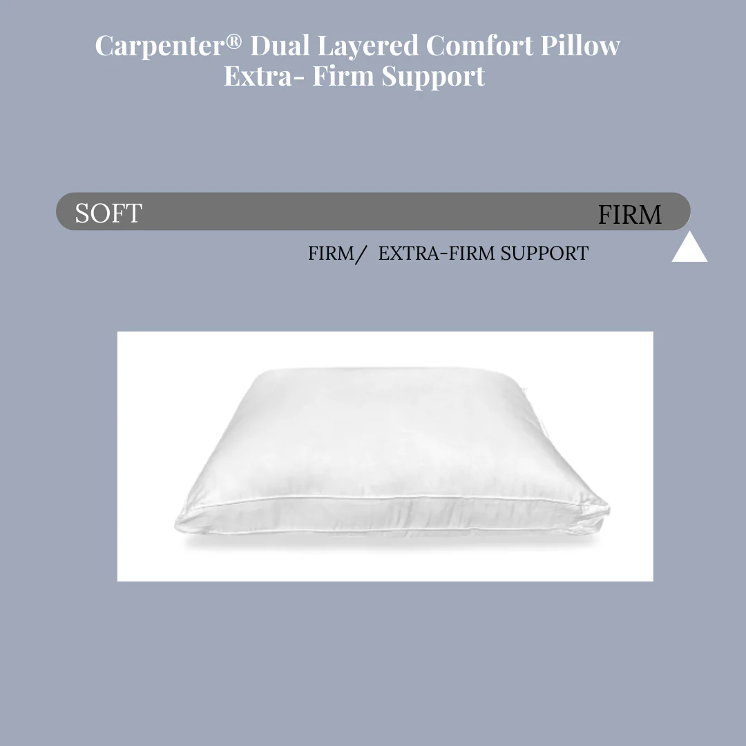 Carpenter Co. Dual Layered Comfort Pillow | Extra-Firm Support - Image 7