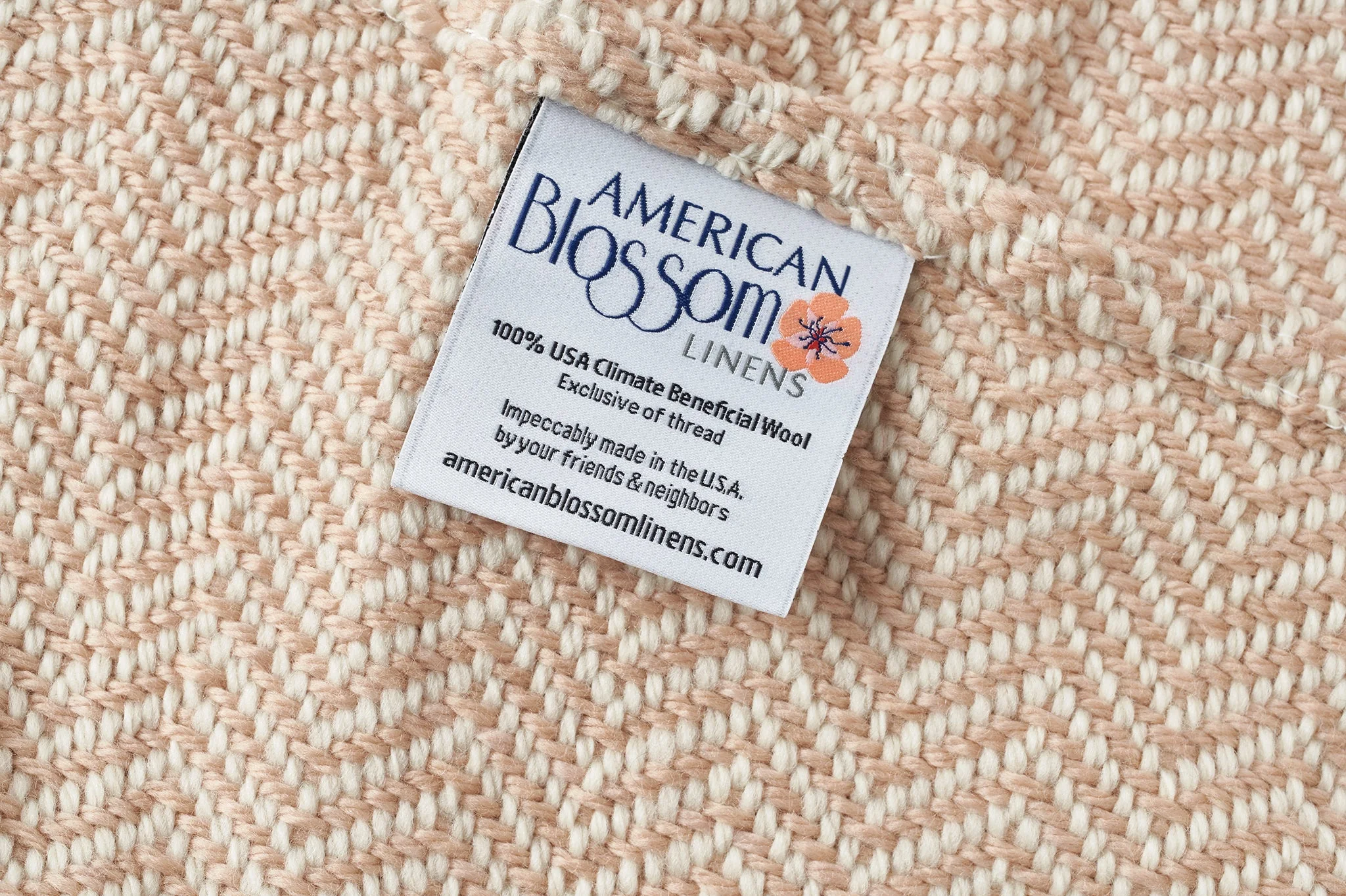 Wool Throw Blanket Made in USA, Soft Chevron Weave, Natural Climate Beneficial Wool - Image 11