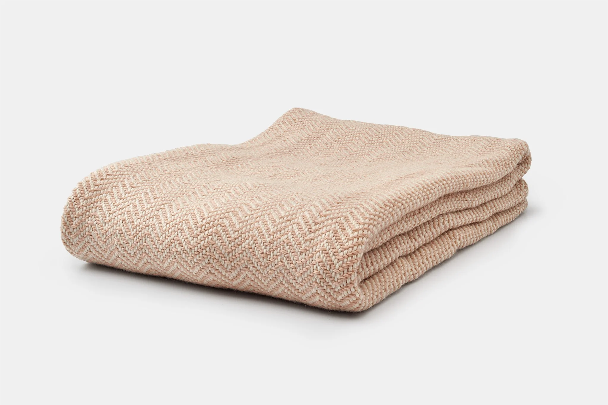 Wool Throw Blanket Made in USA, Soft Chevron Weave, Natural Climate Beneficial Wool - Image 12