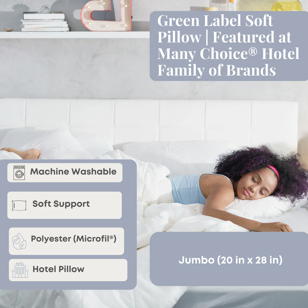 Green Label Soft Pillow | Featured at Many Choice® Hotel Family of Brands - Image 2