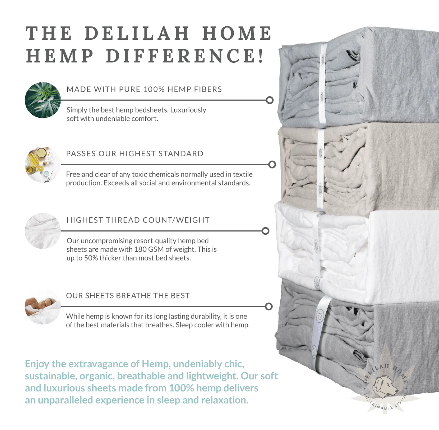 Delilah Home Hemp Duvet Cover - Image 7