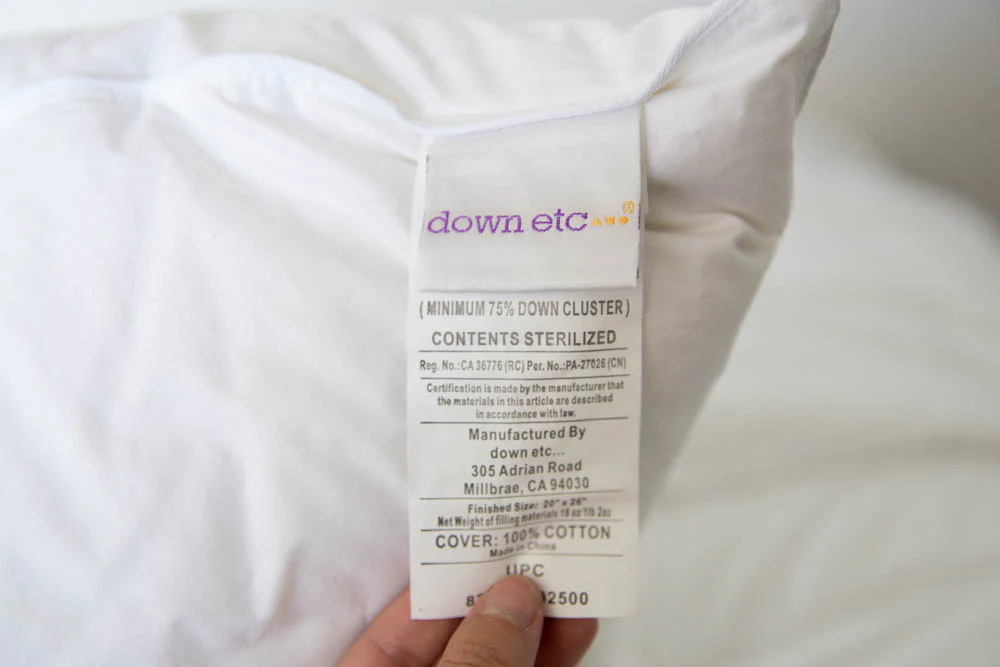 Down Etc. Luxury Goose Down Pillow | Medium Support - Image 4