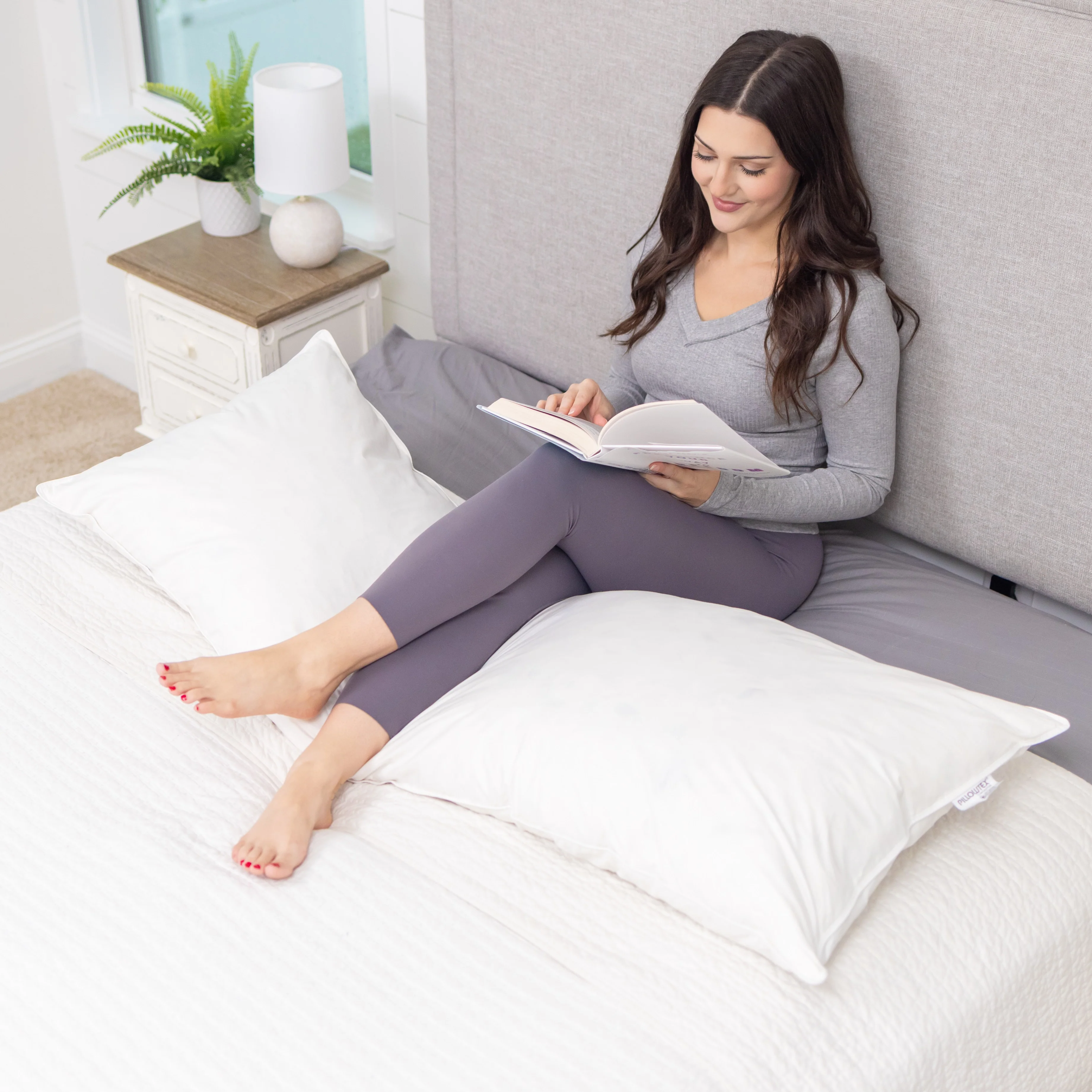 Pillowtex White Goose Feather and Down Body Pillow - Image 3
