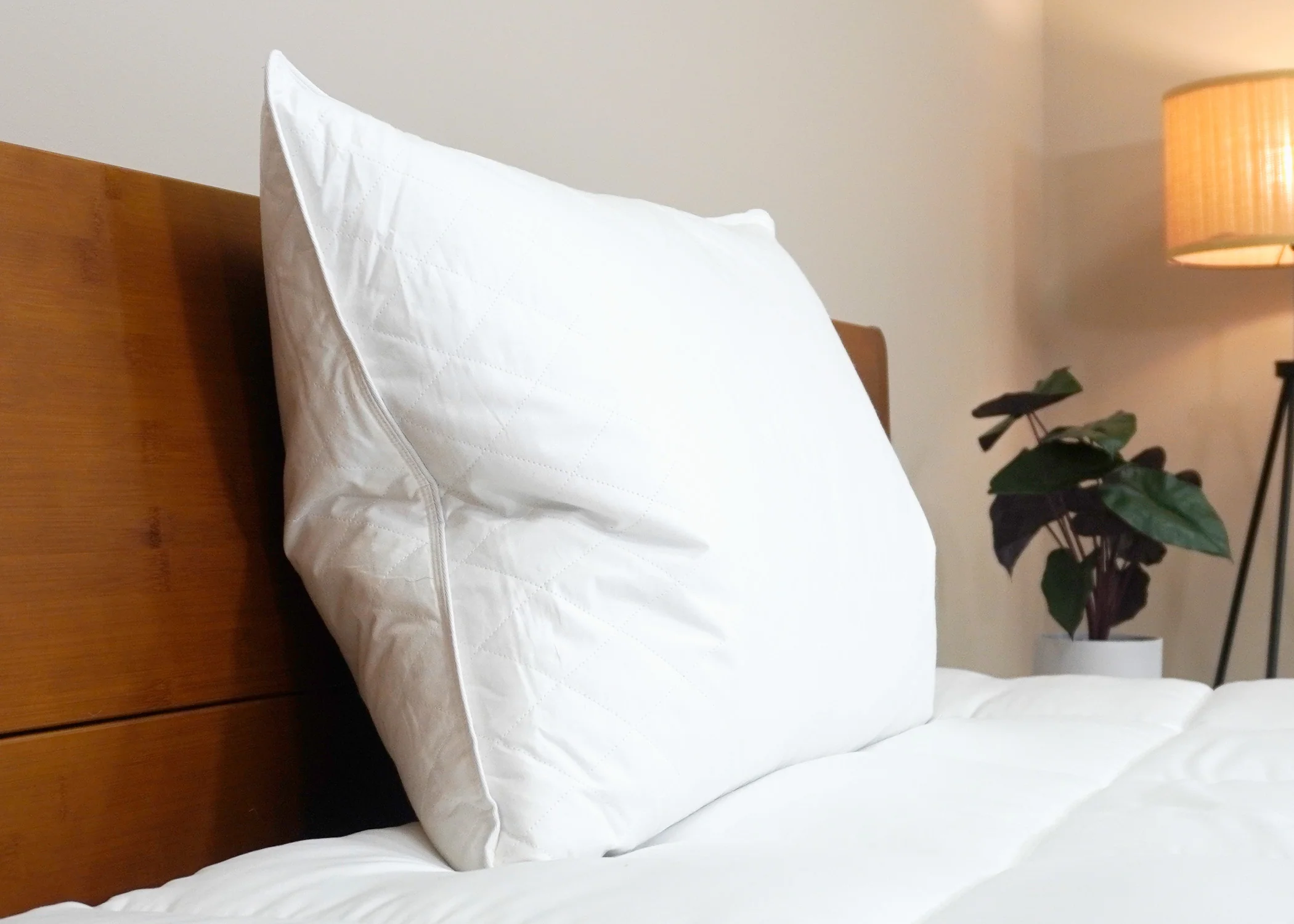 Down Etc. Diamond Support Feather & Down Pillow | Medium-Firm - Image 3