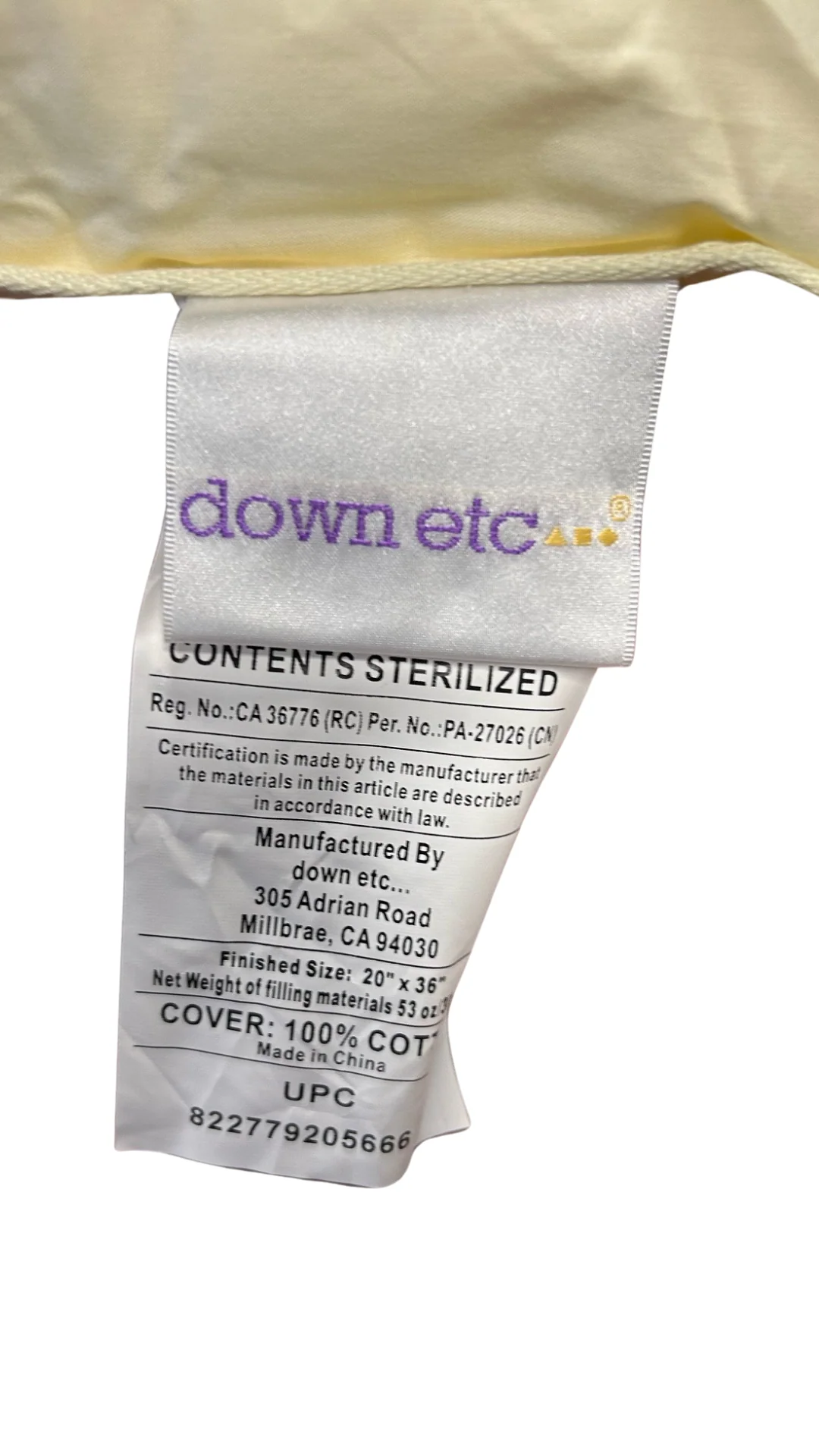 Down Etc. Aquaplush Pillow | Firm - Image 3