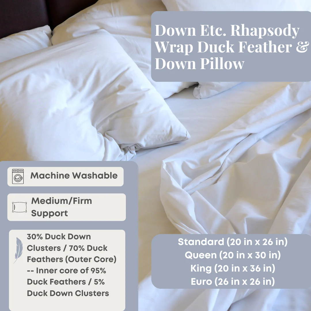 Down Etc. Rhapsody Wrap Duck Feather & Down Pillow - Featured at Many Pendry® Hotels - Image 2