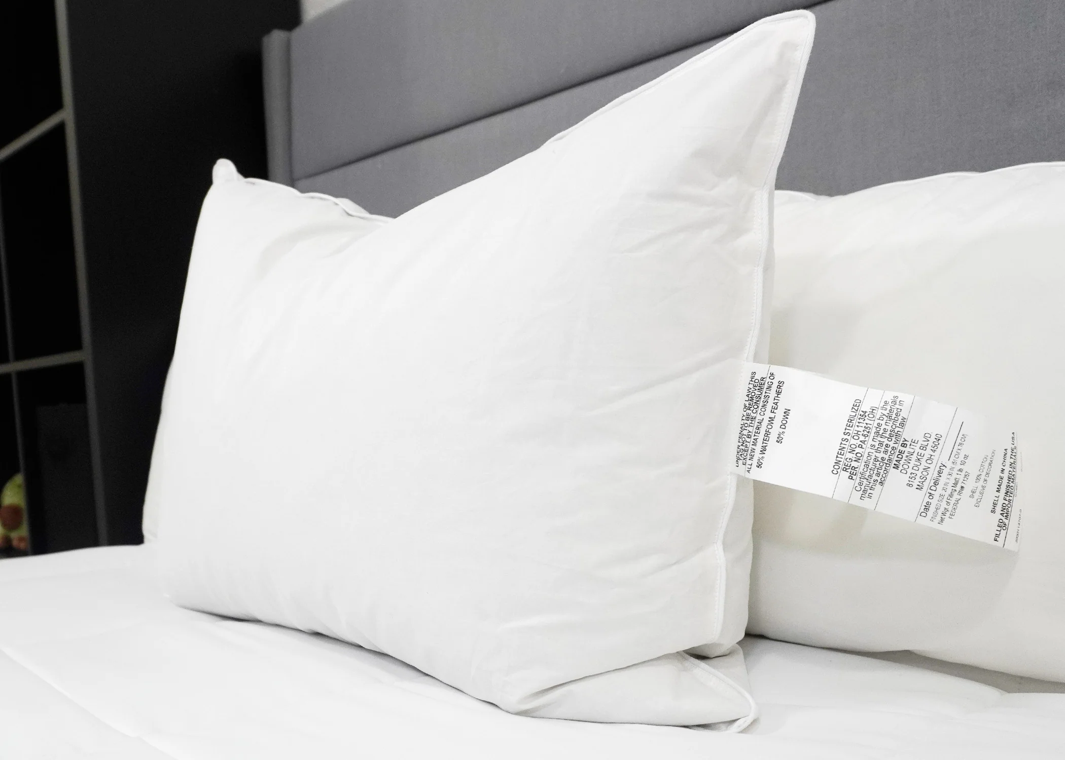 Downlite 50/50 Waterfowl Feather/Grey Down Pillow - Image 3