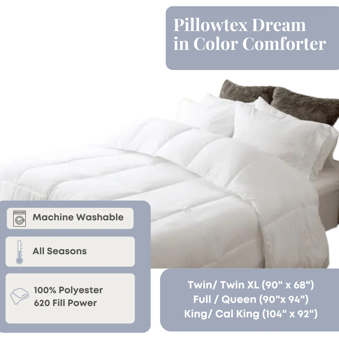 Pillowtex Dream in Color Comforter | All Season Weight with Soft Polyester Cover and Fill - Image 14