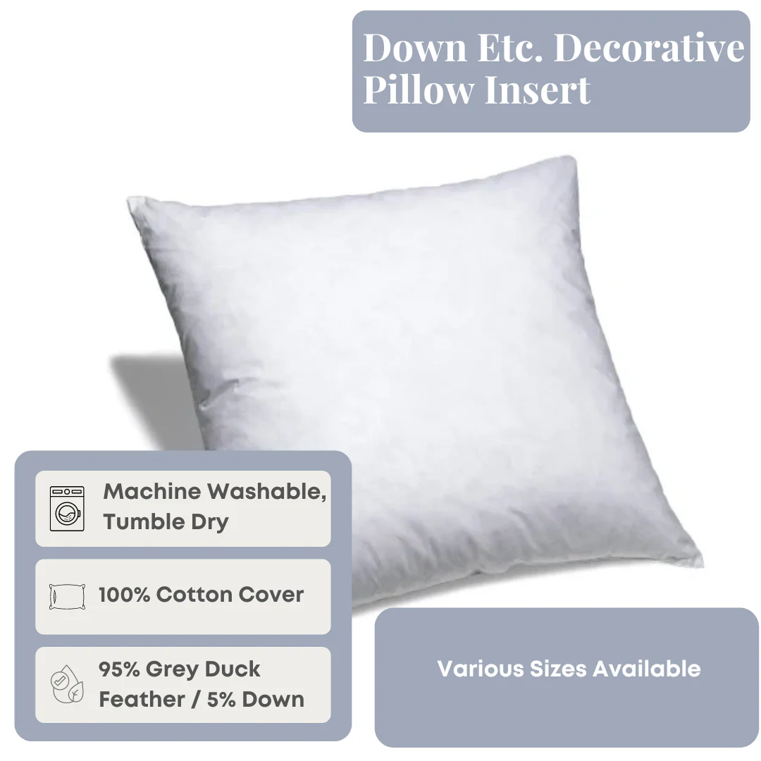 Down Etc. Feather Pillow Insert | Square - Image 2