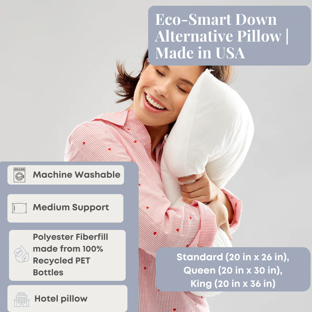 Eco-Smart Down Alternative Pillow | Made in USA - Image 11