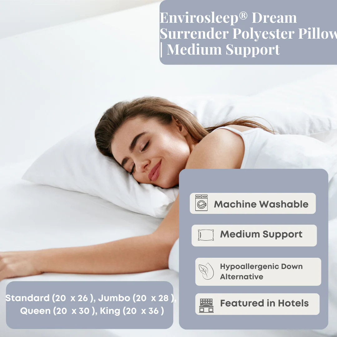 Envirosleep Dream Surrender Polyester Pillow | Medium Support - Image 5