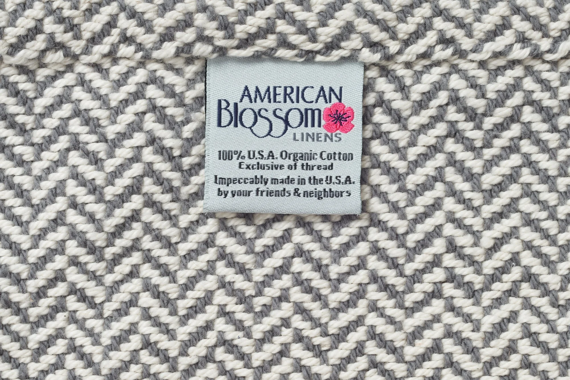 Herringbone Weave Blanket | Organic Cotton Made in USA - Image 10