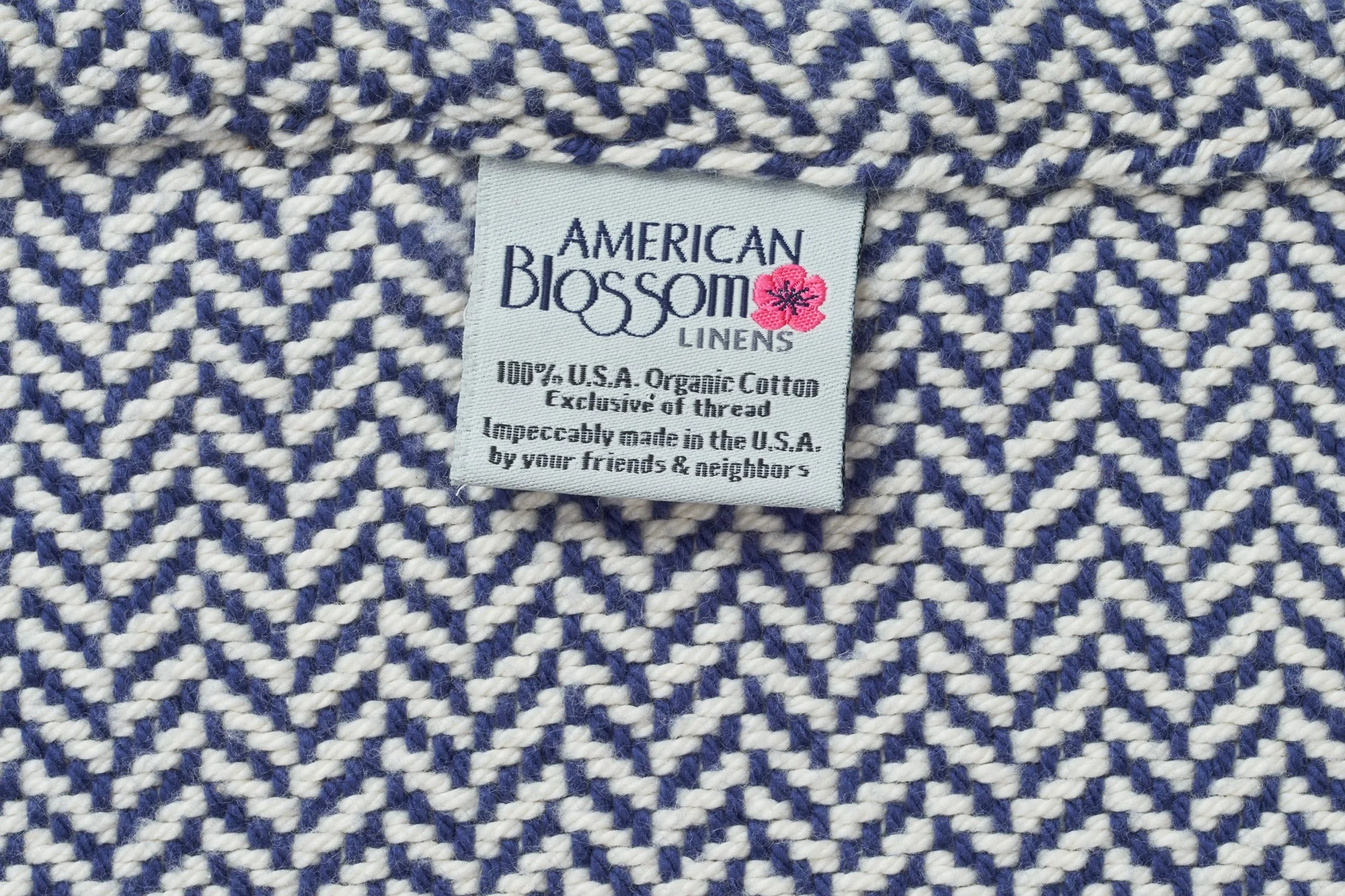 Herringbone Weave Blanket | Organic Cotton Made in USA - Image 11