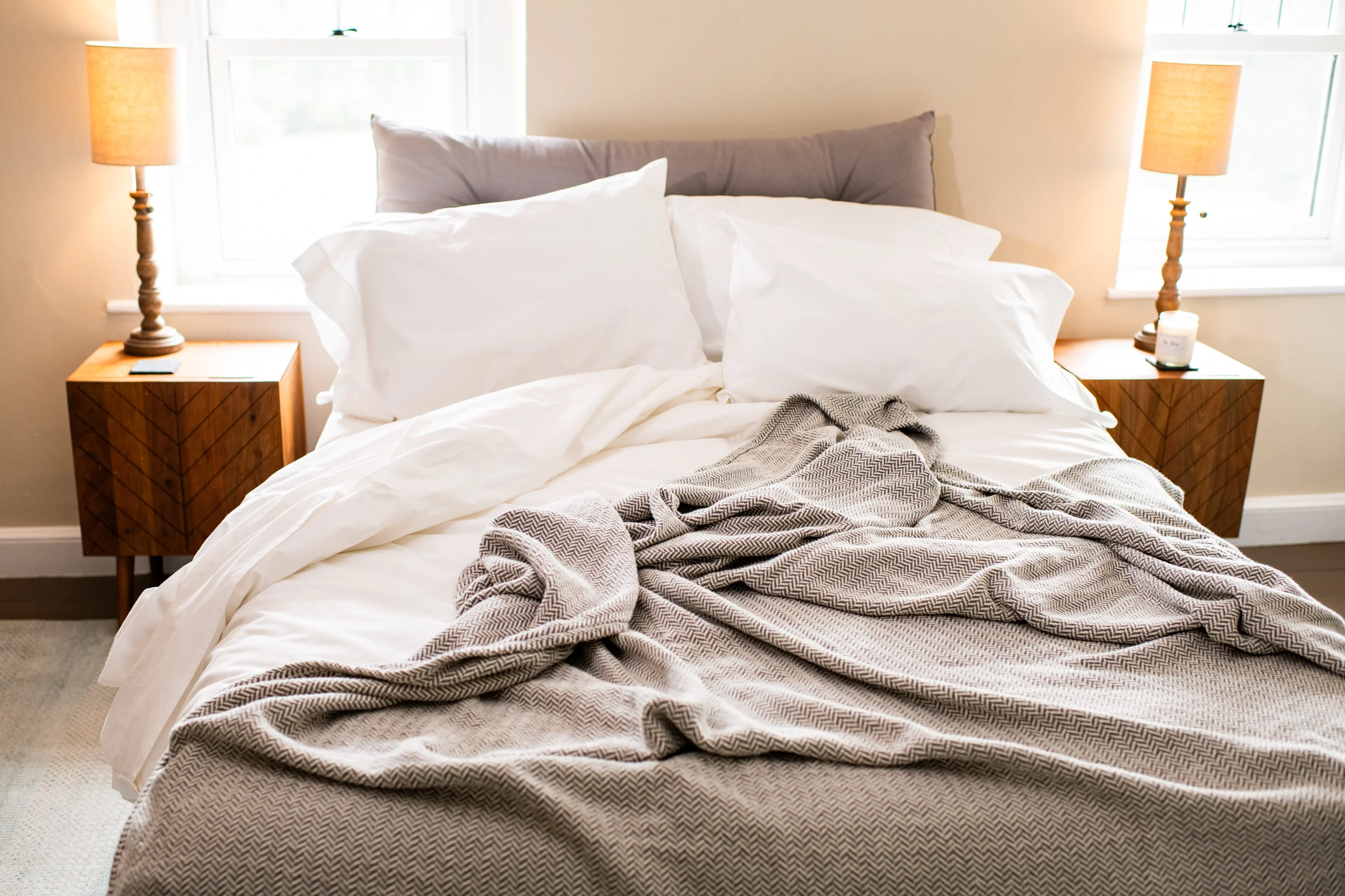 Herringbone Weave Blanket | Organic Cotton Made in USA - Image 15