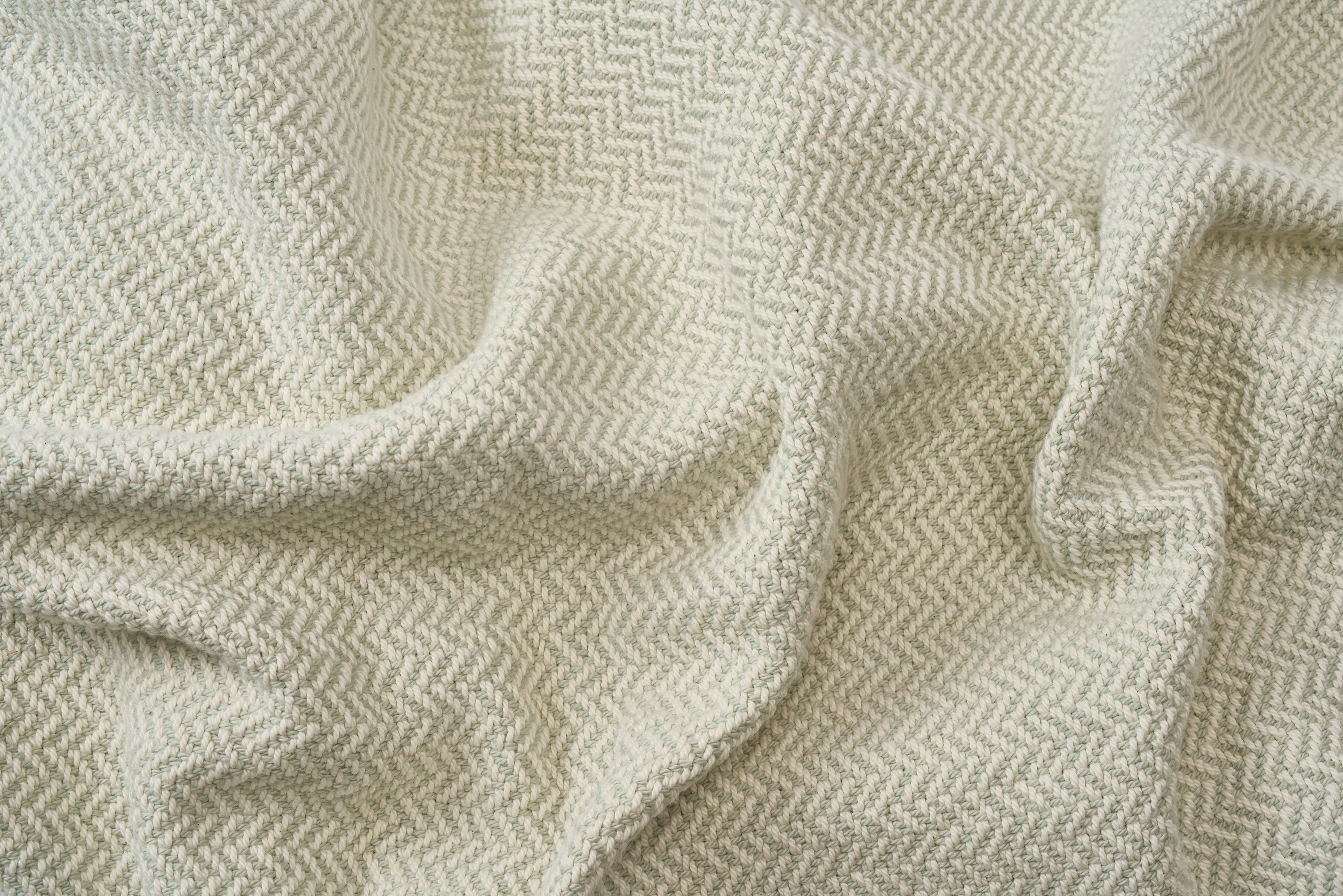 Herringbone Weave Blanket | Organic Cotton Made in USA - Image 6
