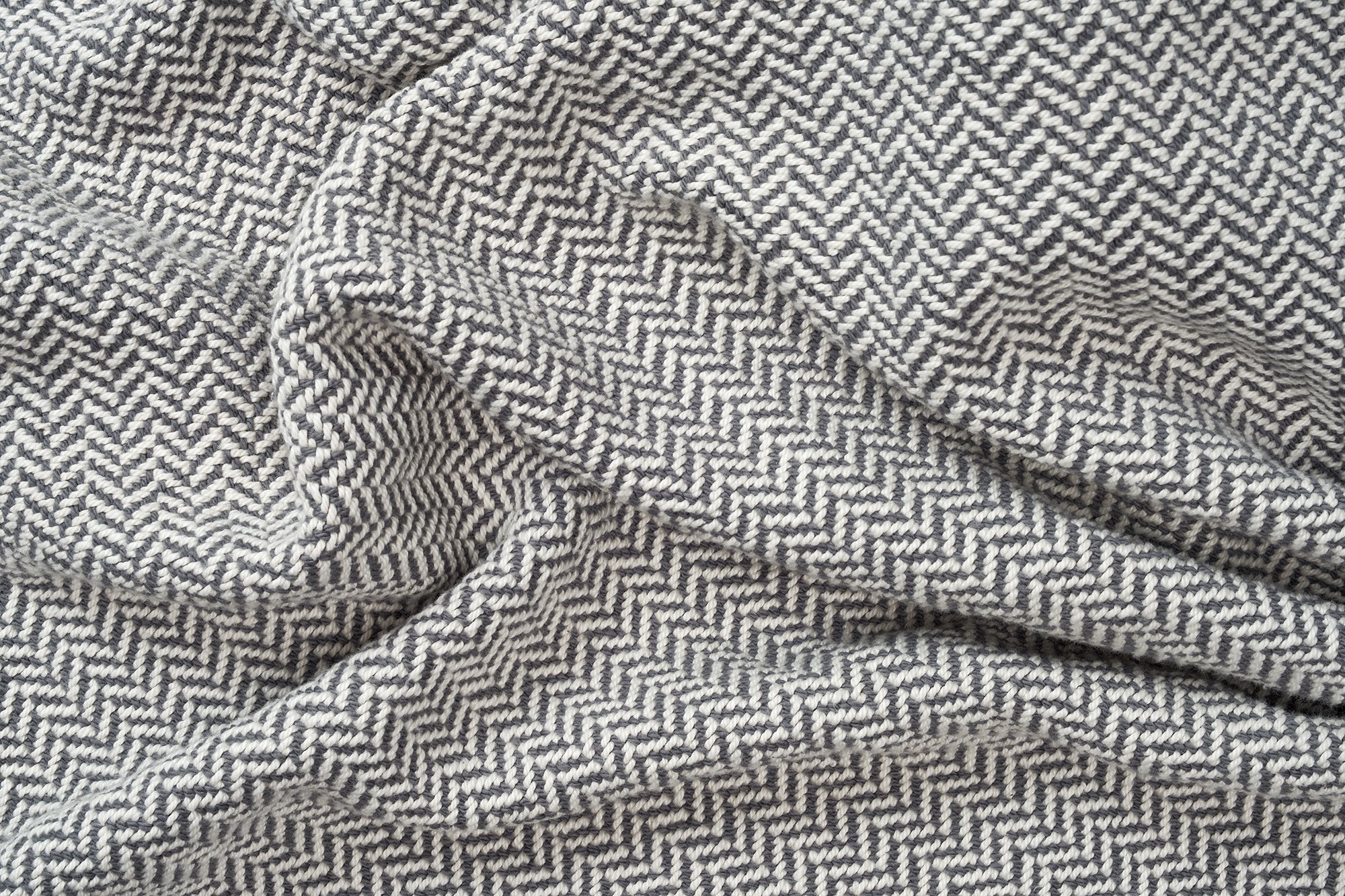 Herringbone Weave Blanket | Organic Cotton Made in USA - Image 7