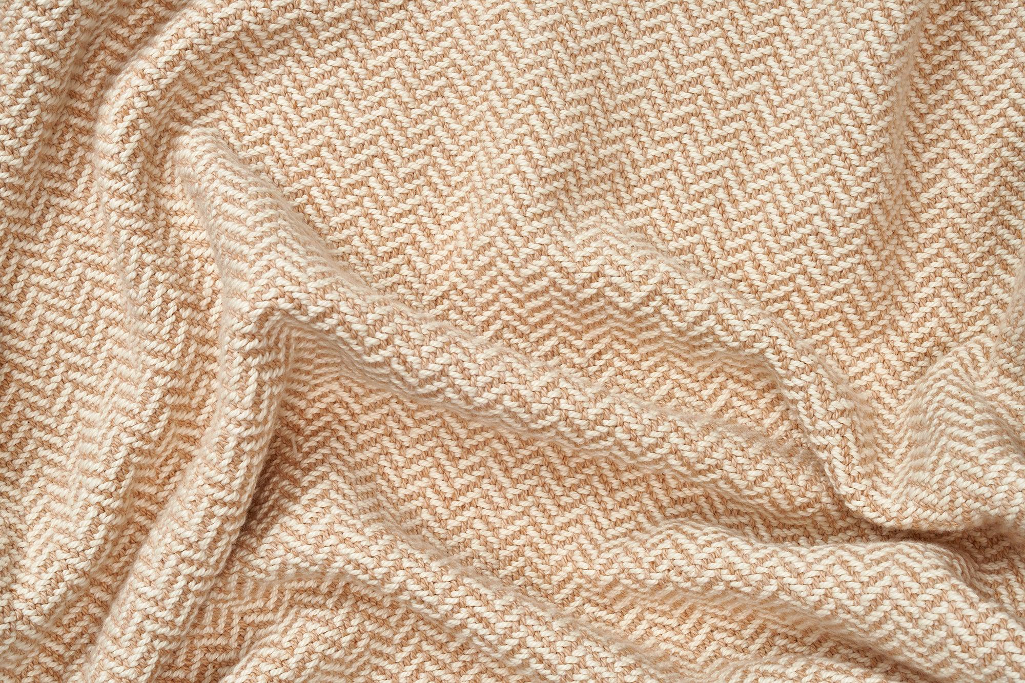 Herringbone Weave Blanket | Organic Cotton Made in USA - Image 9