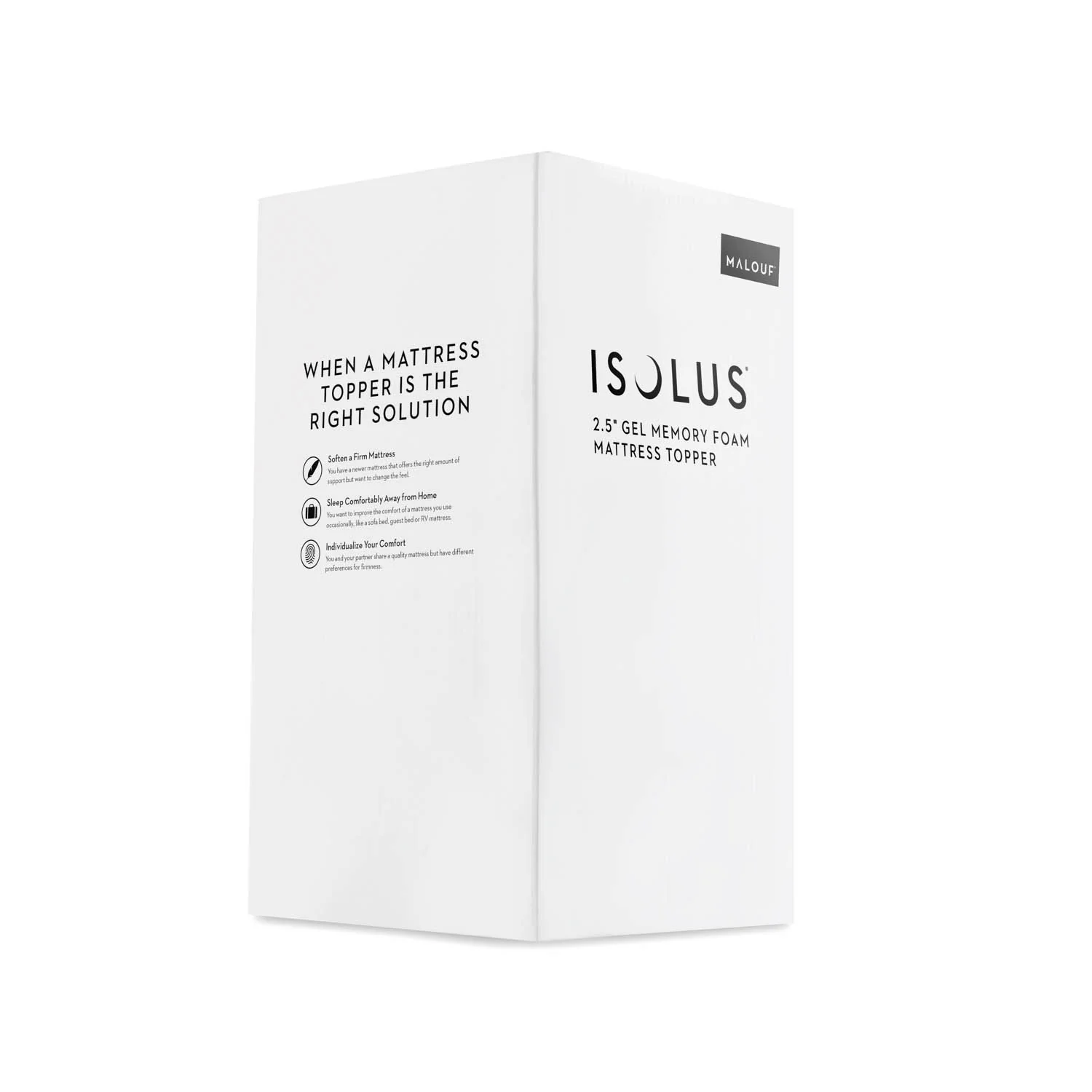 Malouf Isolus 2.5 Inch Gel Memory Foam Topper - Image 4