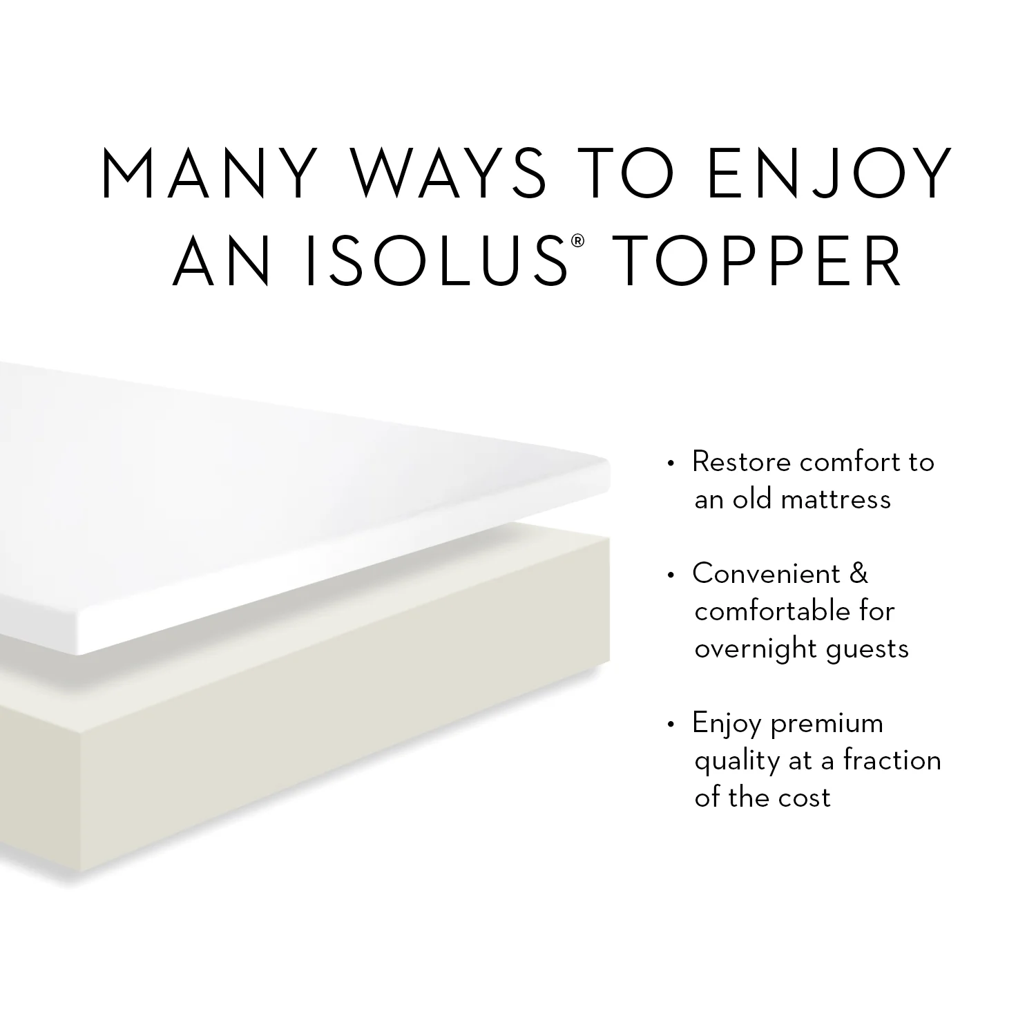 Malouf Isolus 2 Inch Memory Foam Topper - Image 3