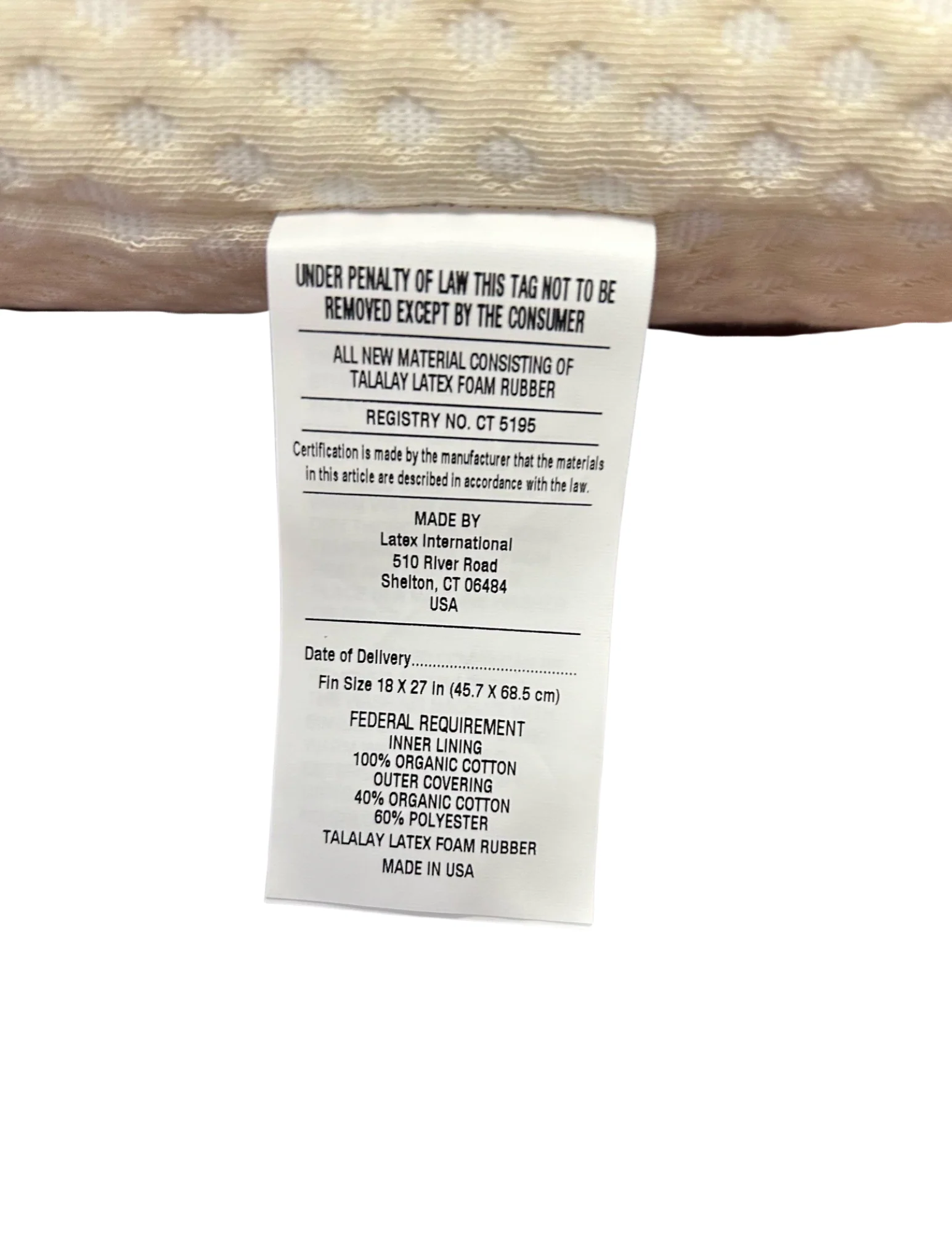 Latex International Rejuvenite Natural Low Profile Pillow - Image 3