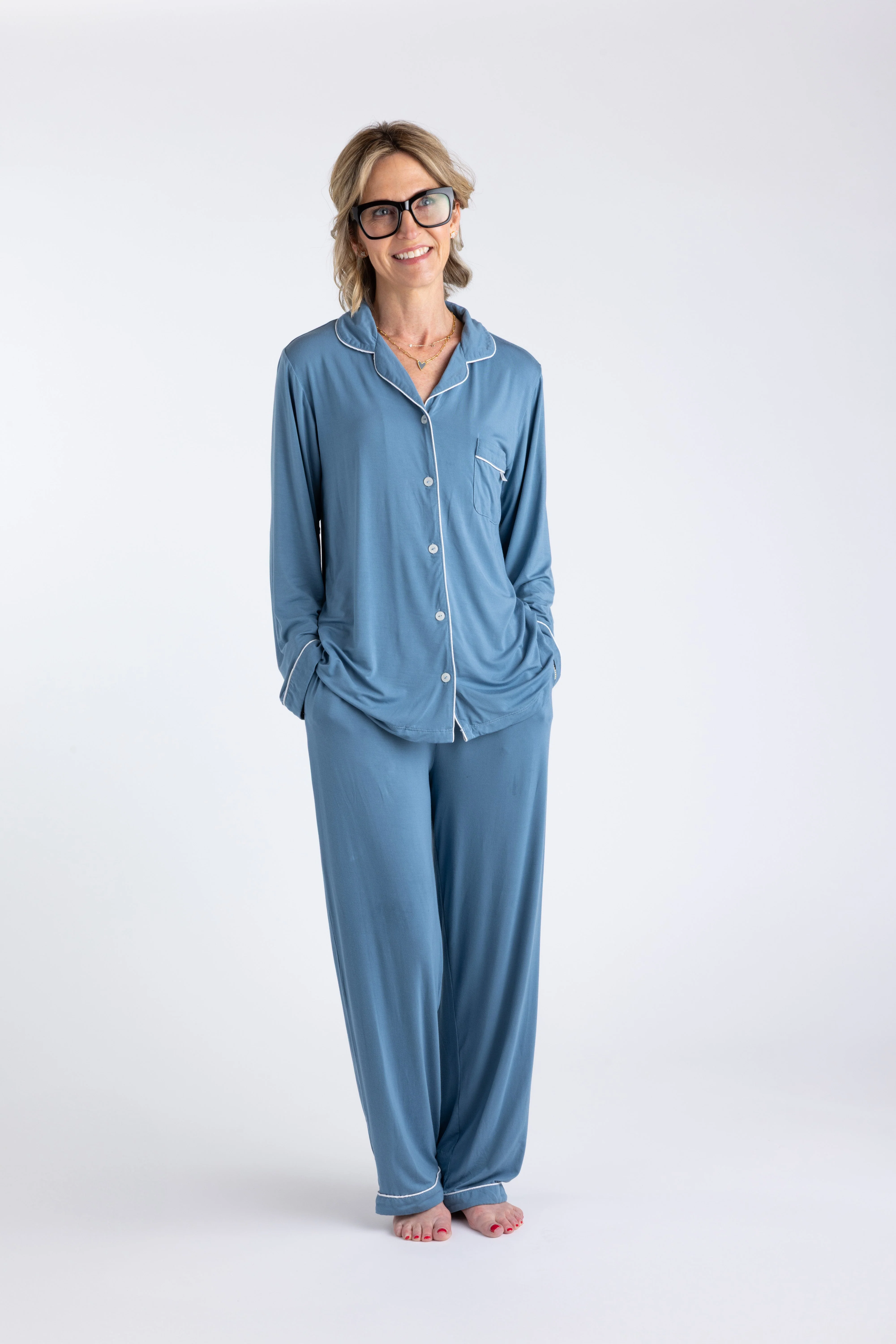 Long Sleeve Bamboo Pajama Set - Image 3