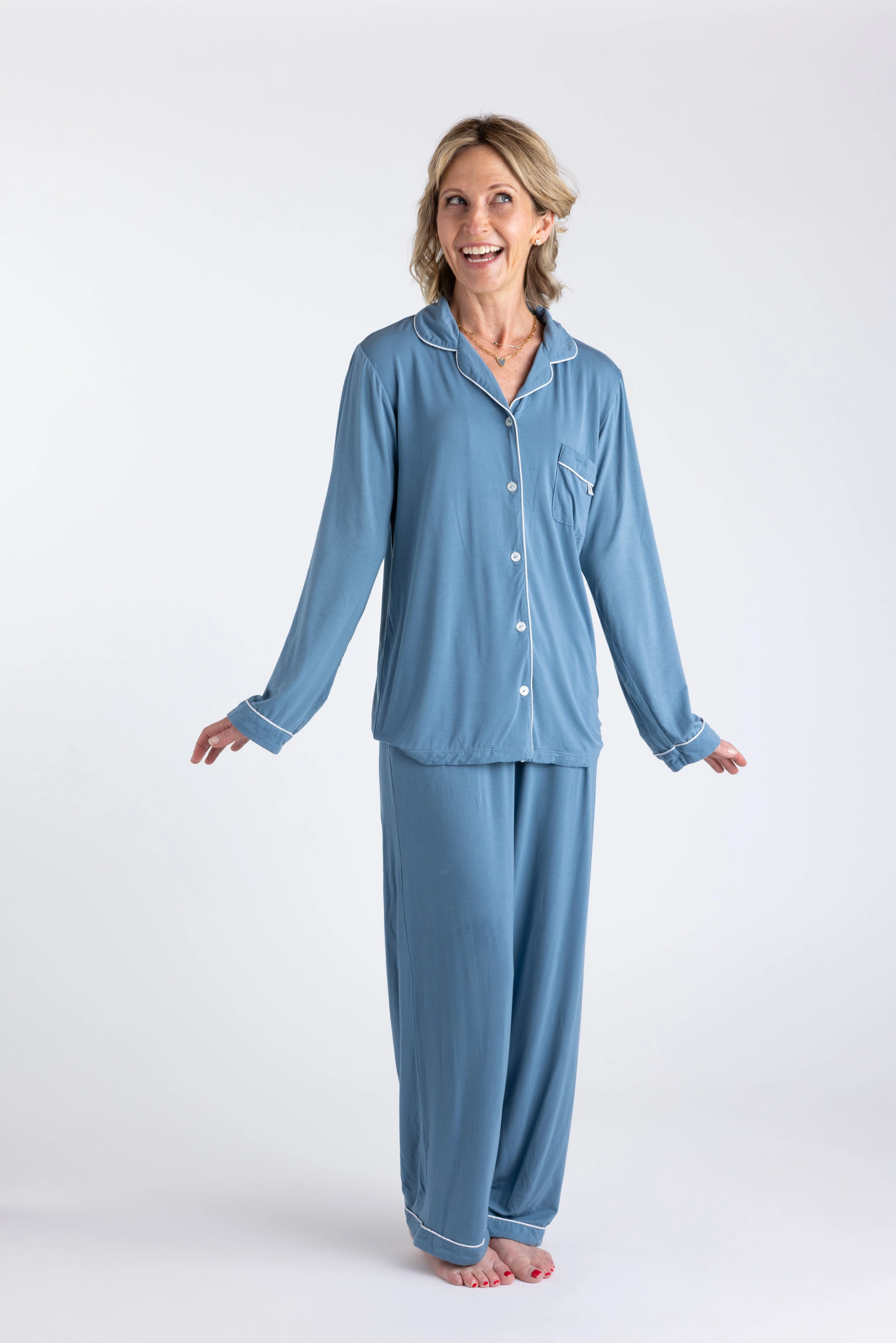 Long Sleeve Bamboo Pajama Set - Image 4
