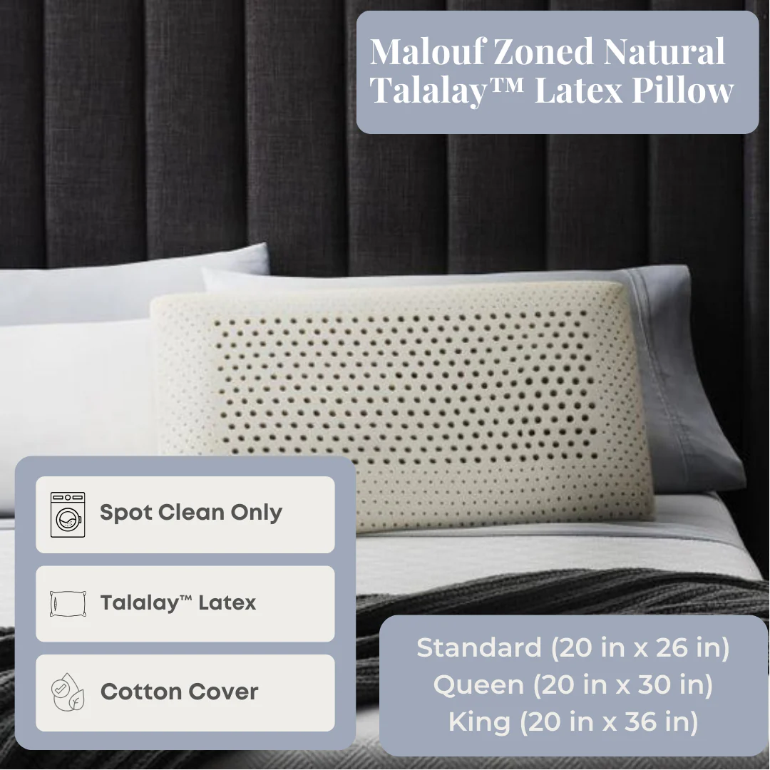 Malouf Zoned Natural Talalay™ Latex Pillow - Image 2