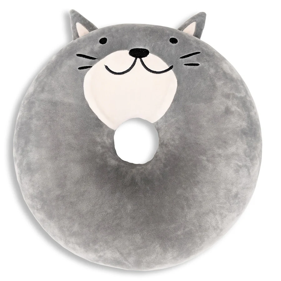Memory Foam Donut Cat Themed Pillow | Crunches The Cat - Image 3
