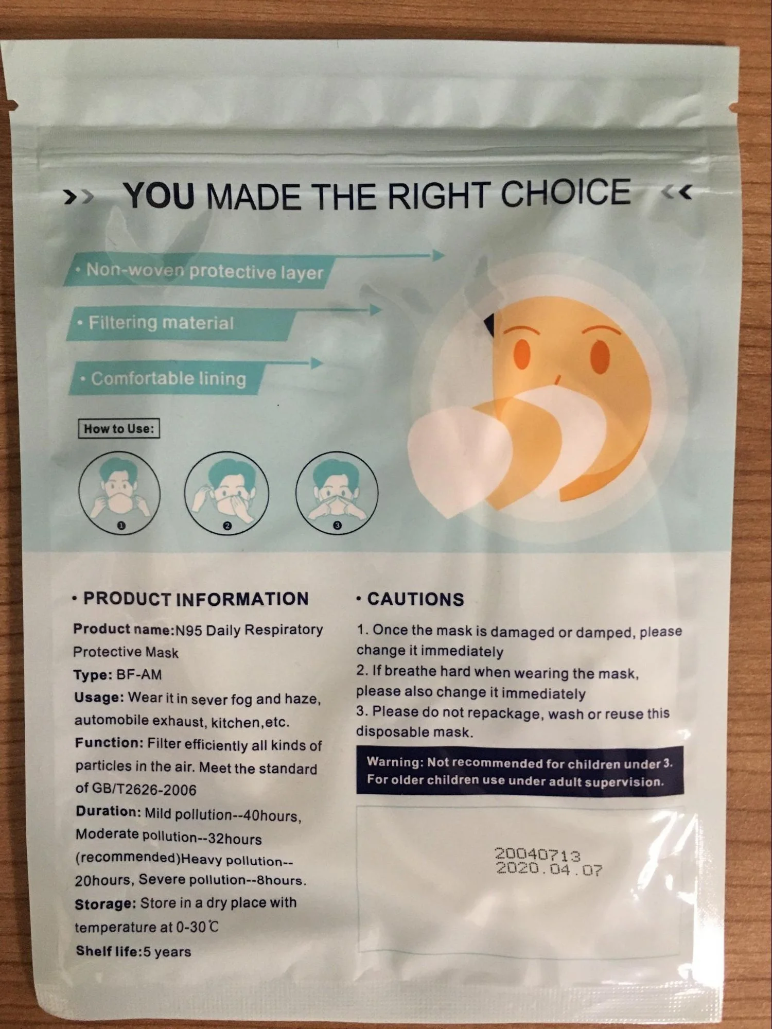 Final Sale: N95 Mask | Individually Wrapped | 20 Pack - Image 3