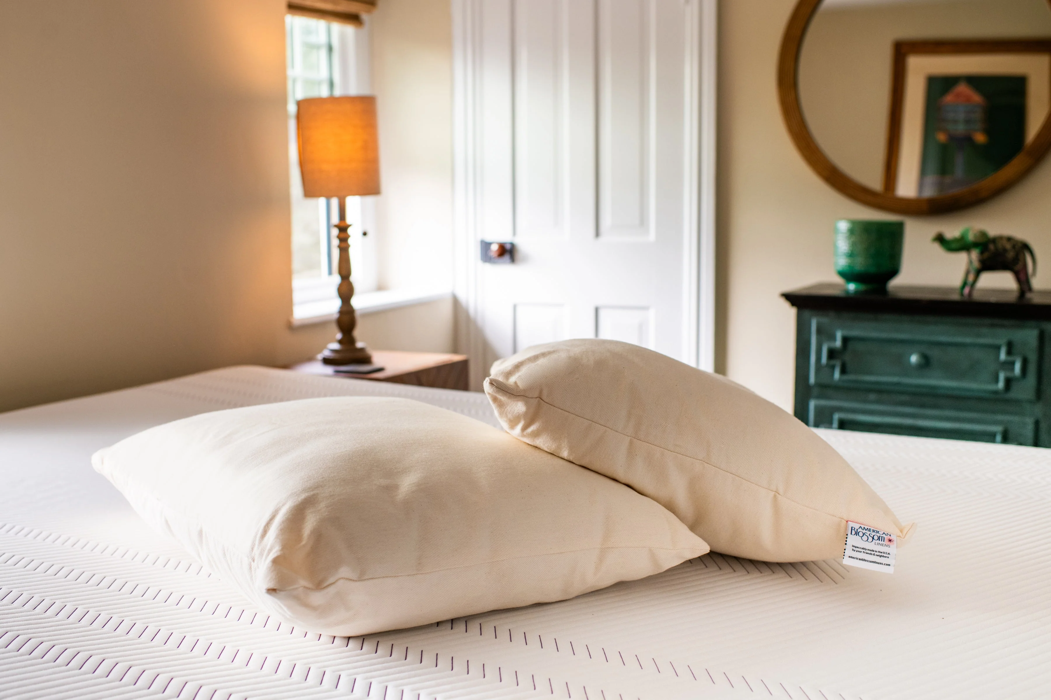 American Made Wool Filled Pillow – Organic Cotton, Adjustable Firmness - Image 4