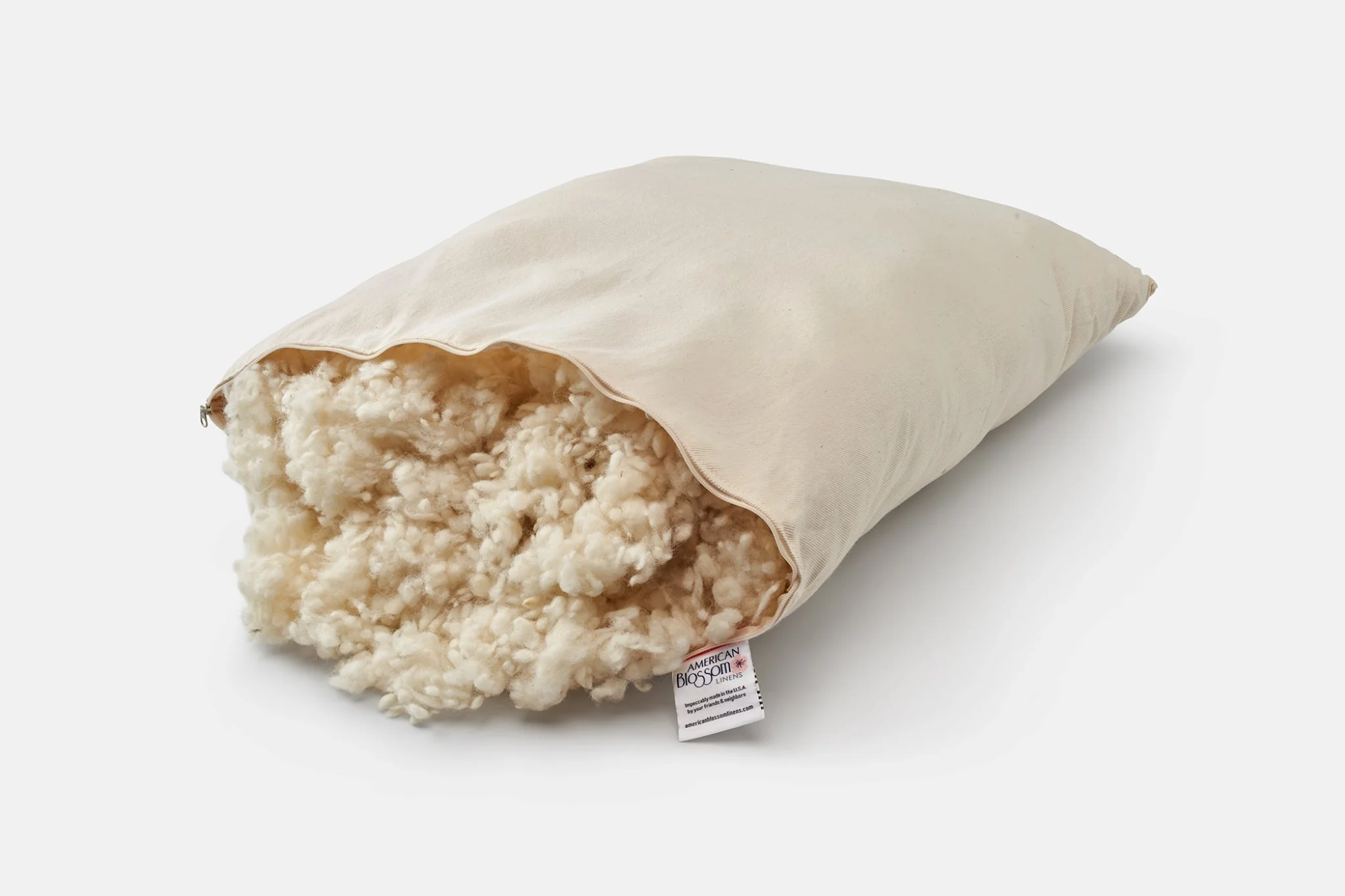 American Made Wool Filled Pillow – Organic Cotton, Adjustable Firmness - Image 5