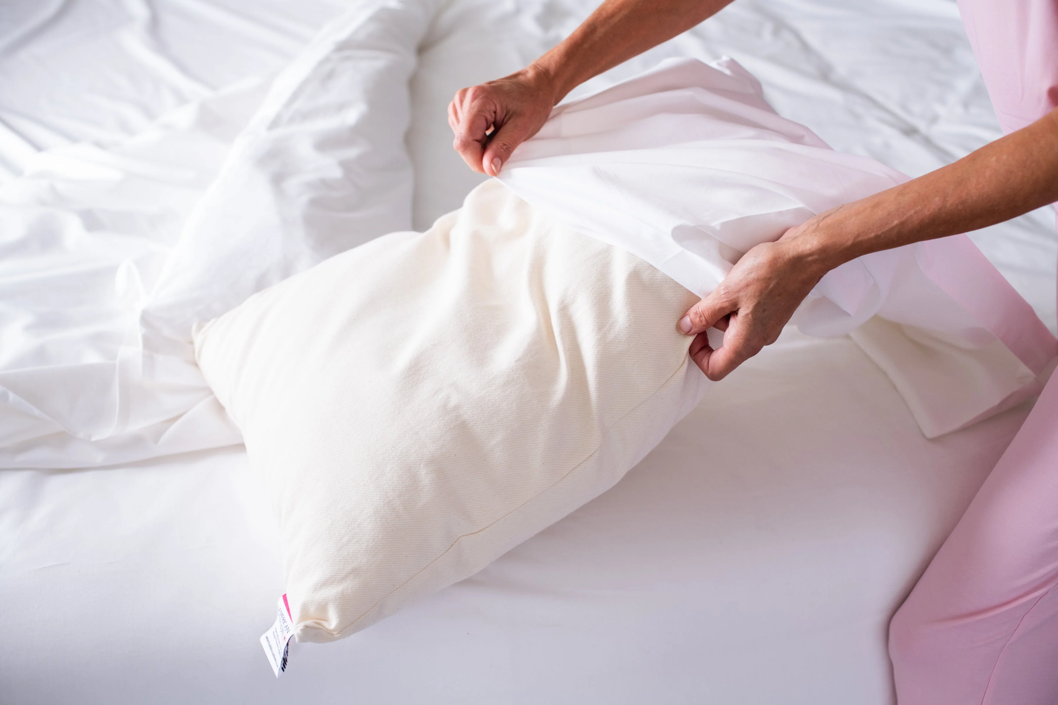 American Made Wool Filled Pillow – Organic Cotton, Adjustable Firmness - Image 8