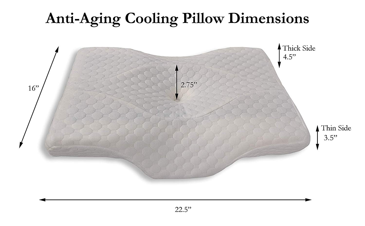 Opulence Cervical Memory Foam Pillow | Anti-Wrinkle and Anti-Aging Pillowcase Included - Image 3
