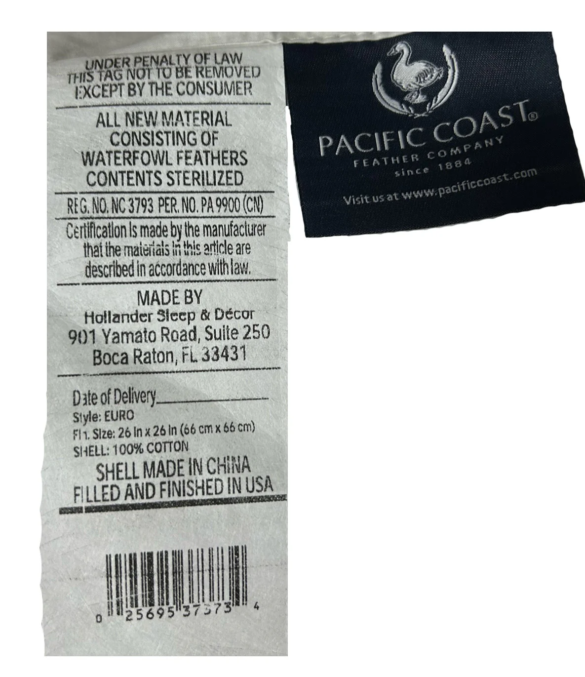 Pacific Coast Feather Pillow Insert | 100% Duck Feather - Image 4