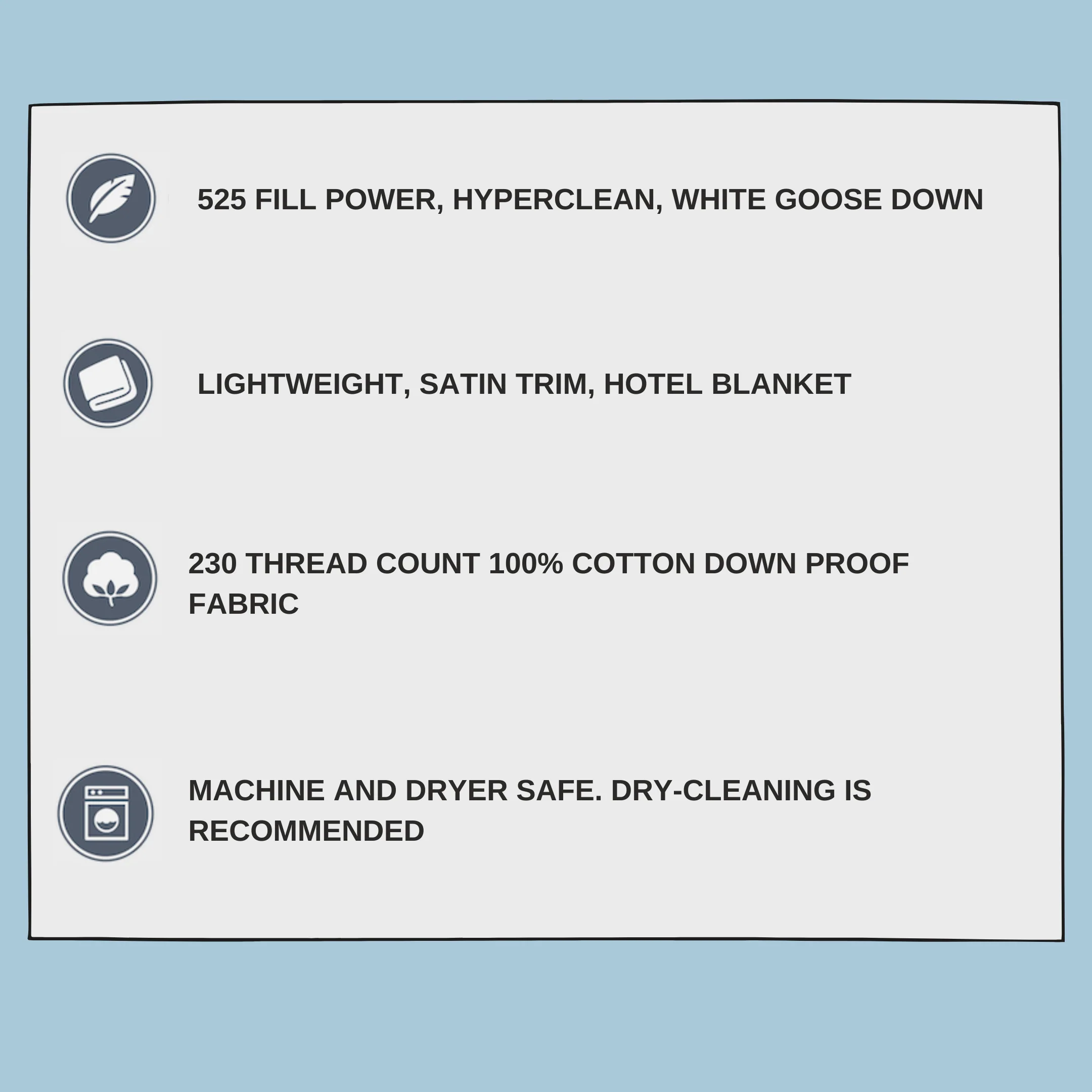 Pacific Coast Feather Satin Trim Blanket | White Goose Down - Image 7