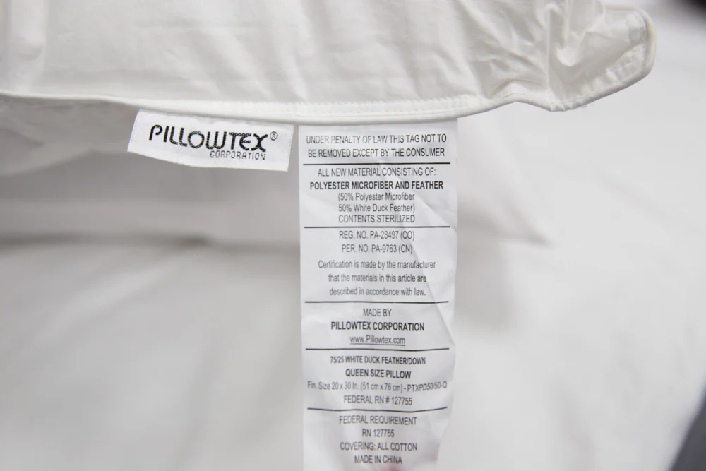 Pillowtex 50% White Duck Feather/50% Microfiber Pillow - Image 3