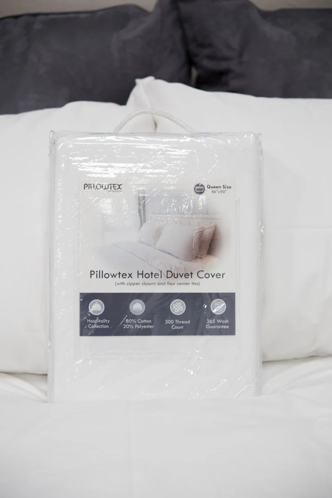 Pillowtex Duvet Cover | Wrinkle Resistant Cotton Blend - Image 3