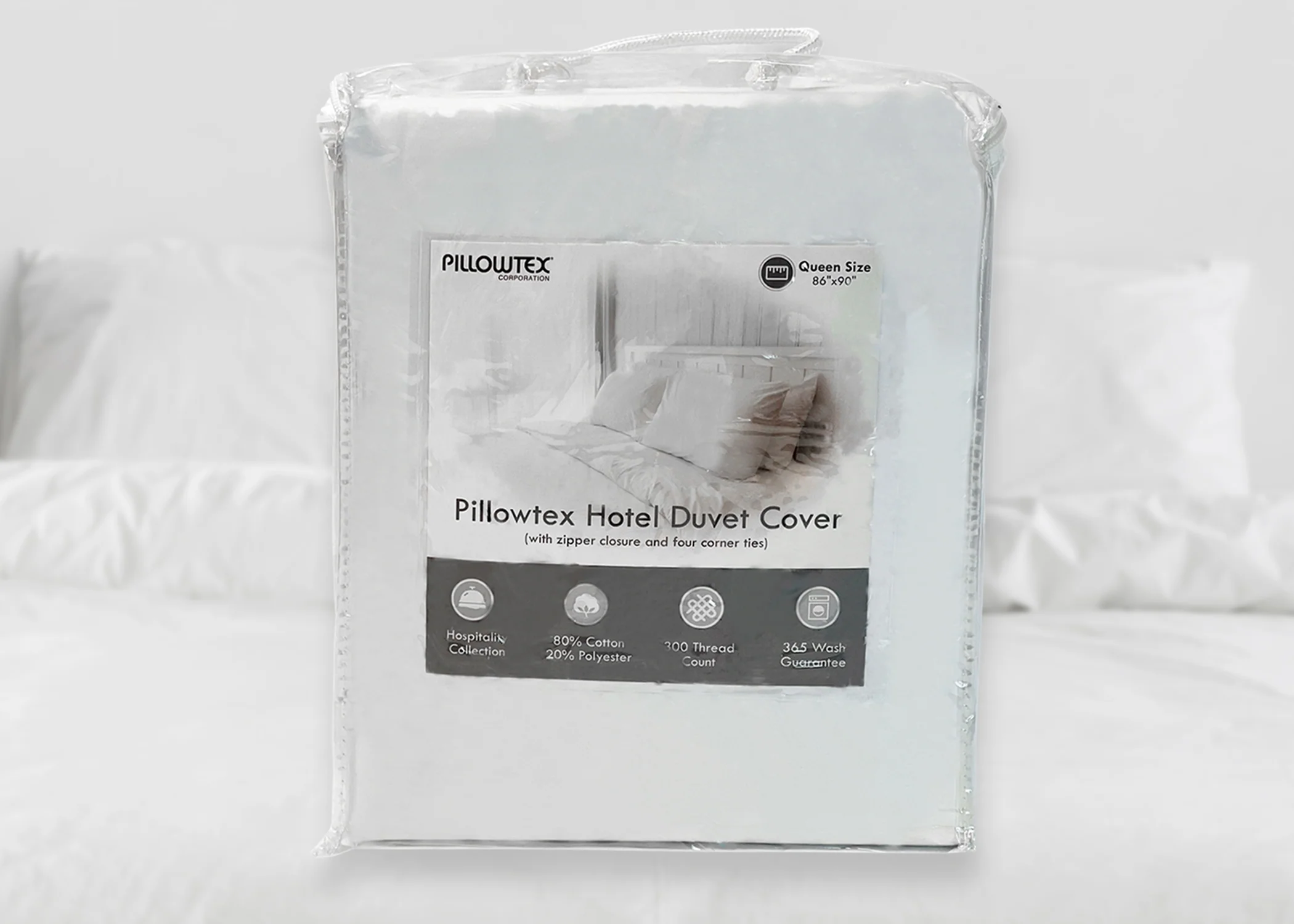 Pillowtex Duvet Cover | Wrinkle Resistant Cotton Blend - Image 5
