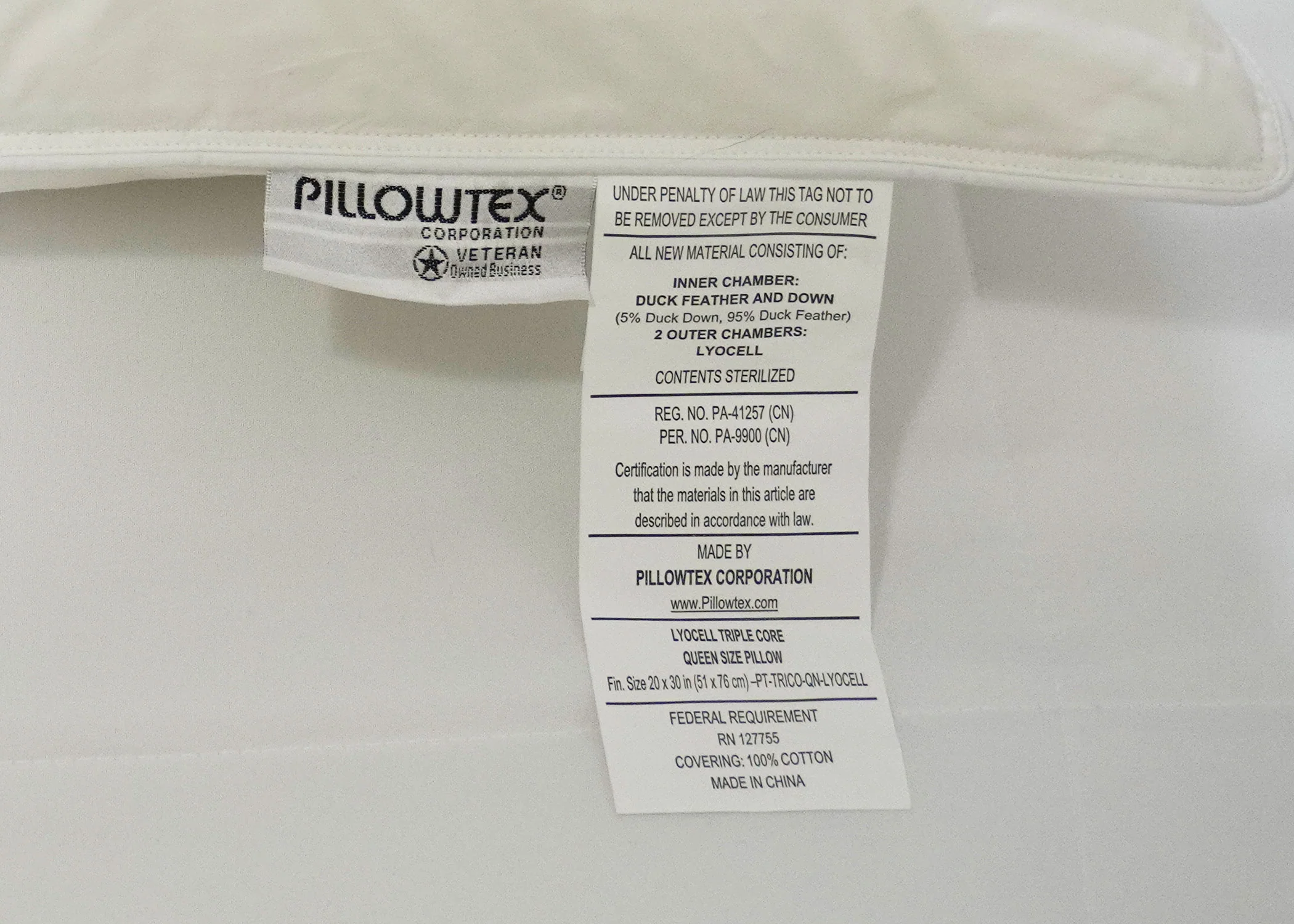 Pillowtex Triple Core Lyocell Pillow | Medium Support - Image 4