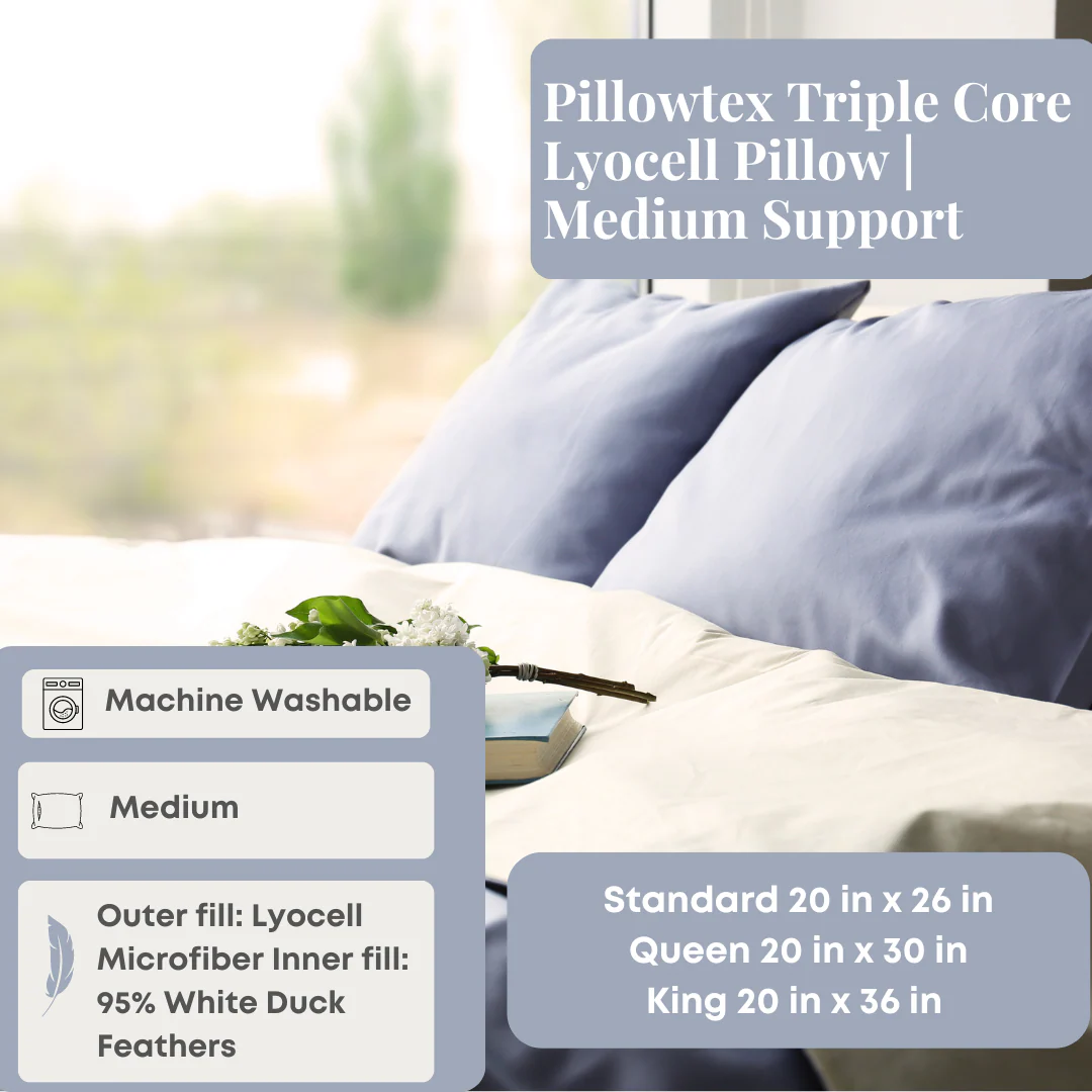 Pillowtex Triple Core Lyocell Pillow | Medium Support - Image 6