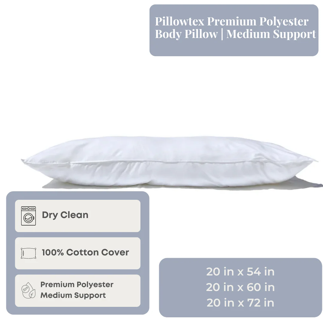 Pillowtex Premium Polyester Body Pillow | Medium Support - Image 3