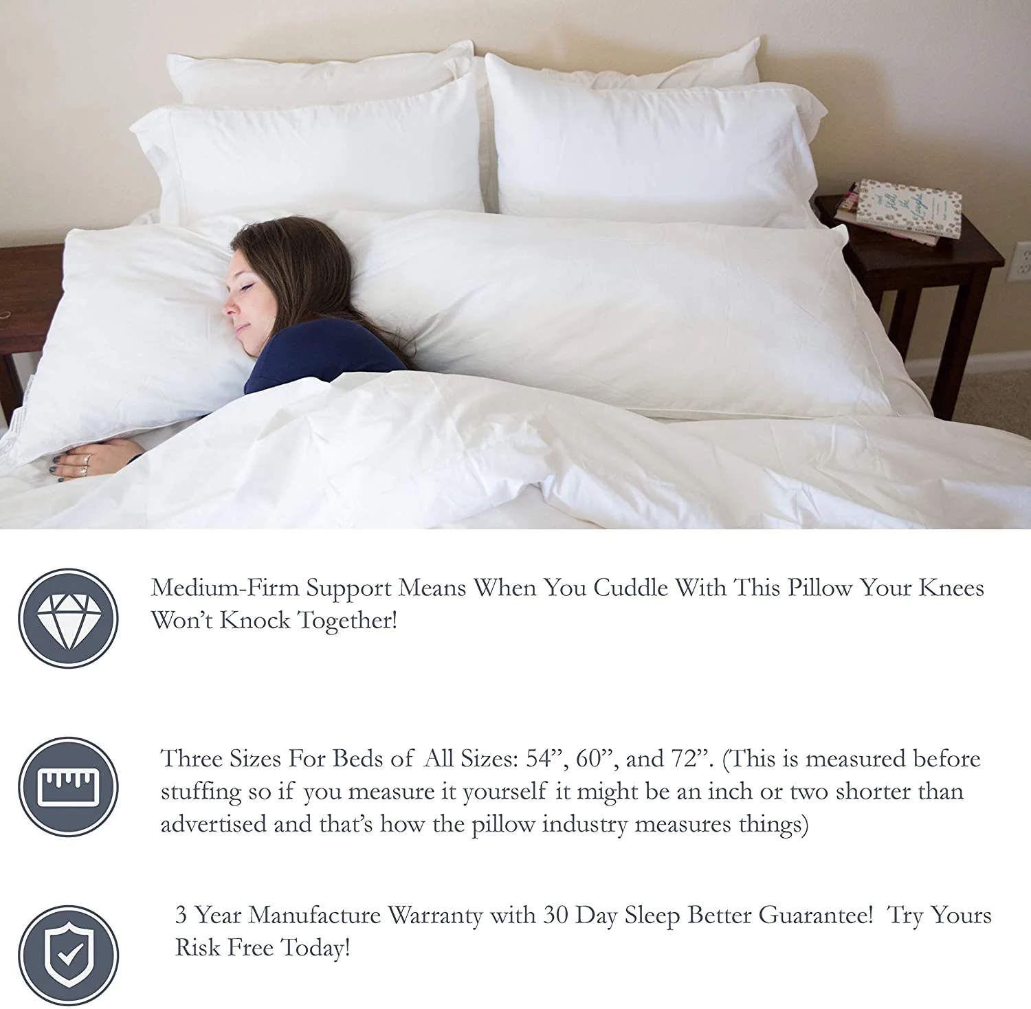 Pillowtex Premium Polyester Body Pillow | Medium Support - Image 5