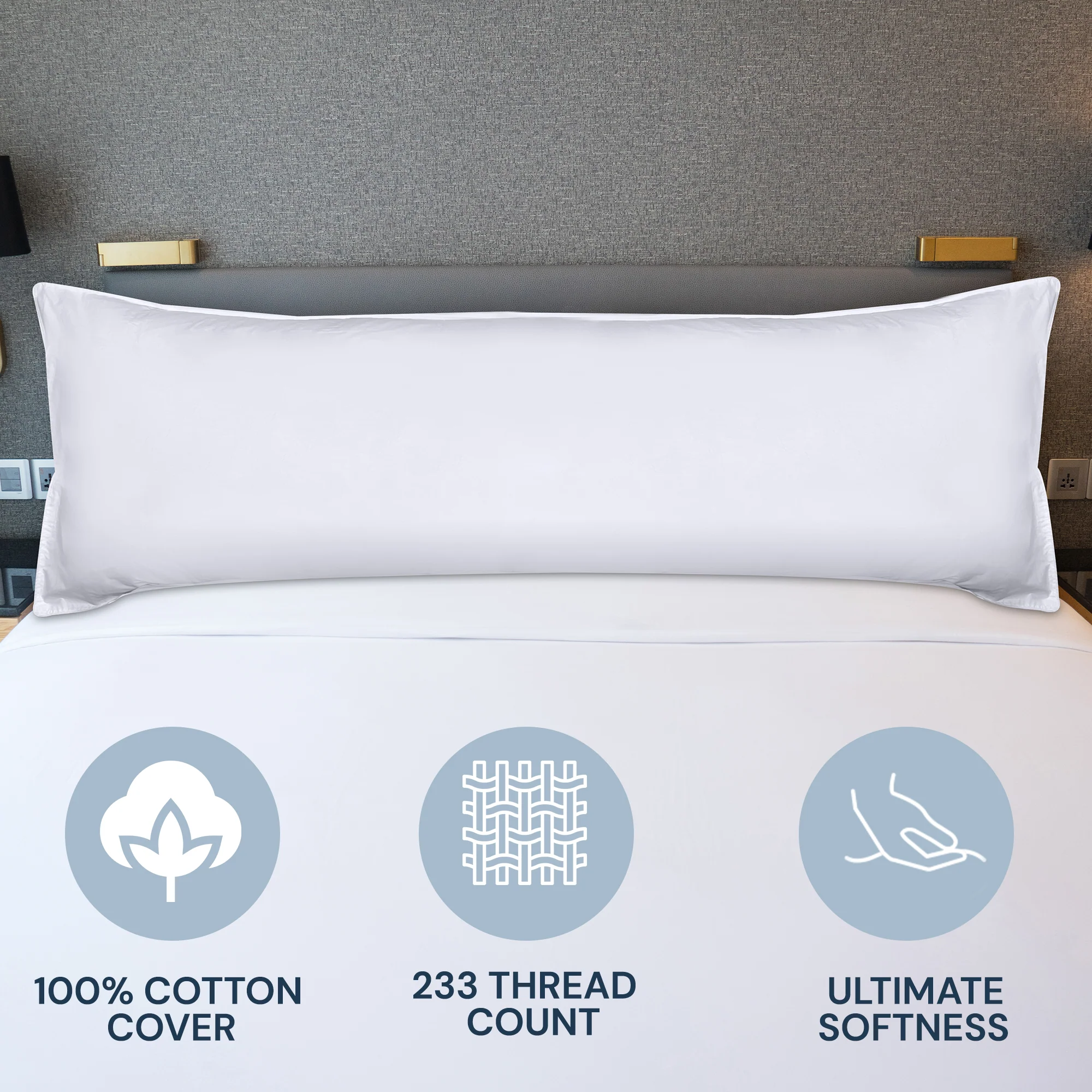 Pillowtex Body Pillow Cover | 100% Cotton - Image 12