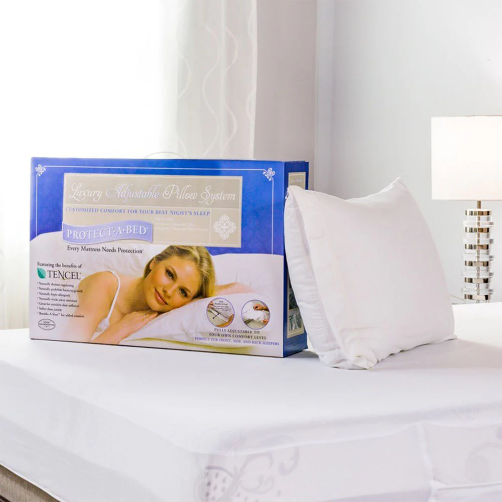 Protect-A-Bed Adjustable Fill Luxury Waterproof Tencel Lyocell Pillow - Image 3