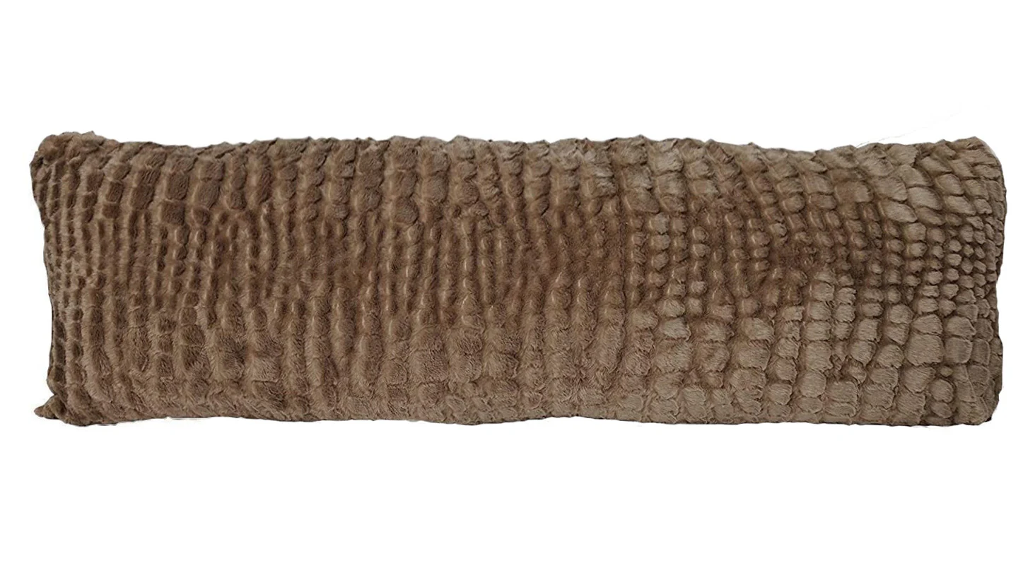 Pillowtex Plush Body Pillow with Cover | Colorful Faux Fur - Image 7