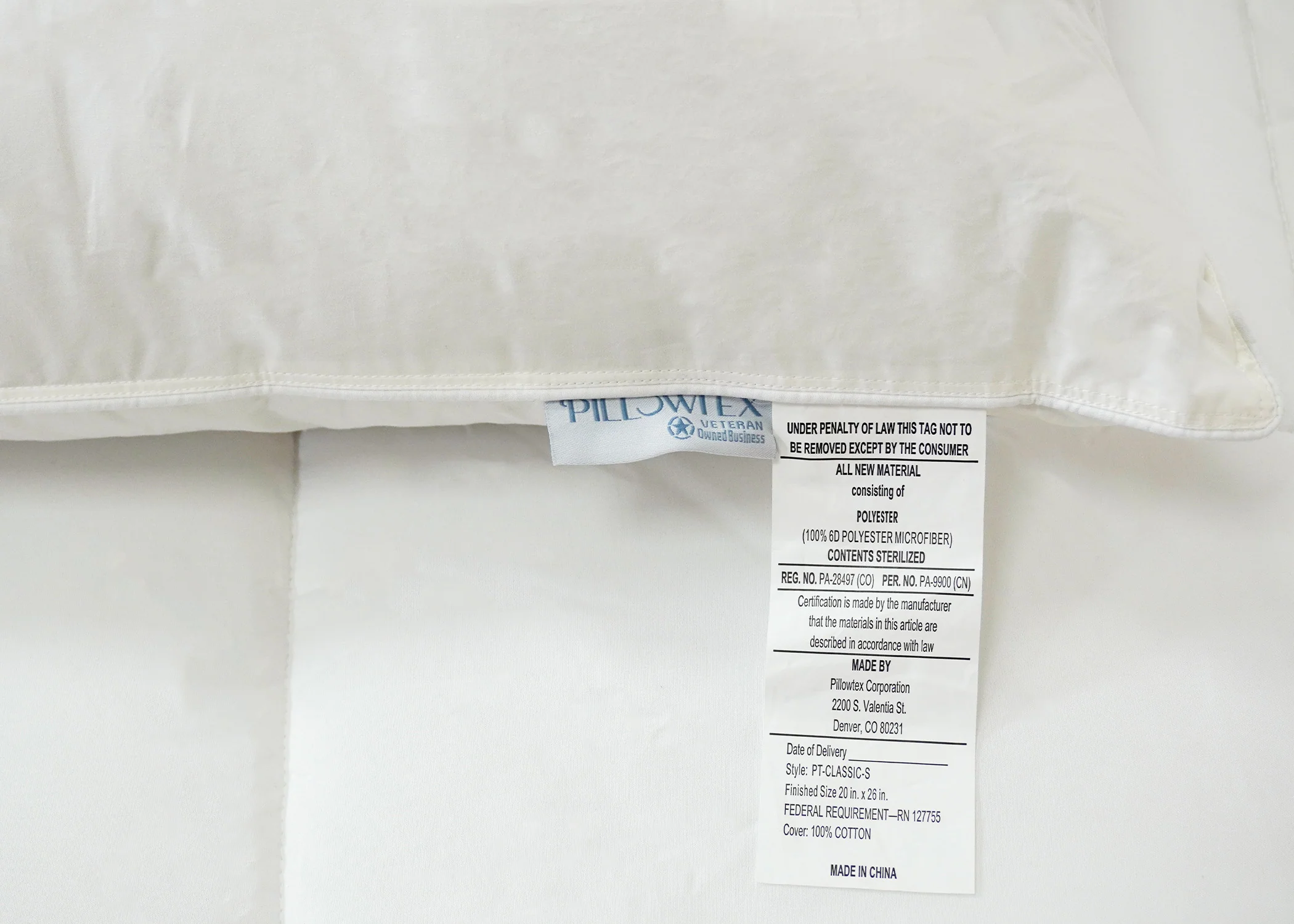 Pillowtex Premium Polyester Pillow | Extra Firm - Image 8